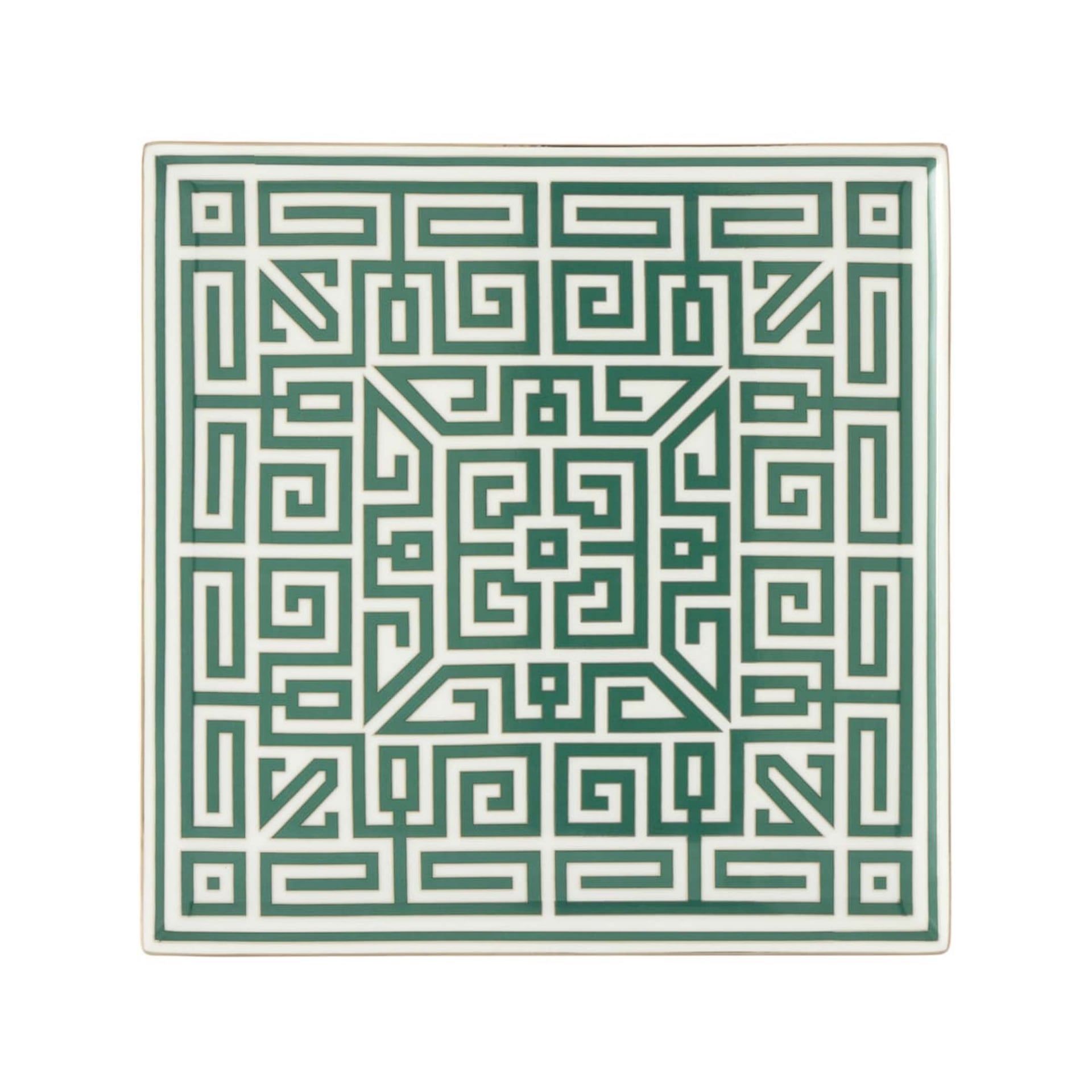 GINORI 1735 Centrotavola Quadrato Labirinto Smeraldo 30.9 CM - H 30.9 CM 172RG01 FVS1210130XG0012540