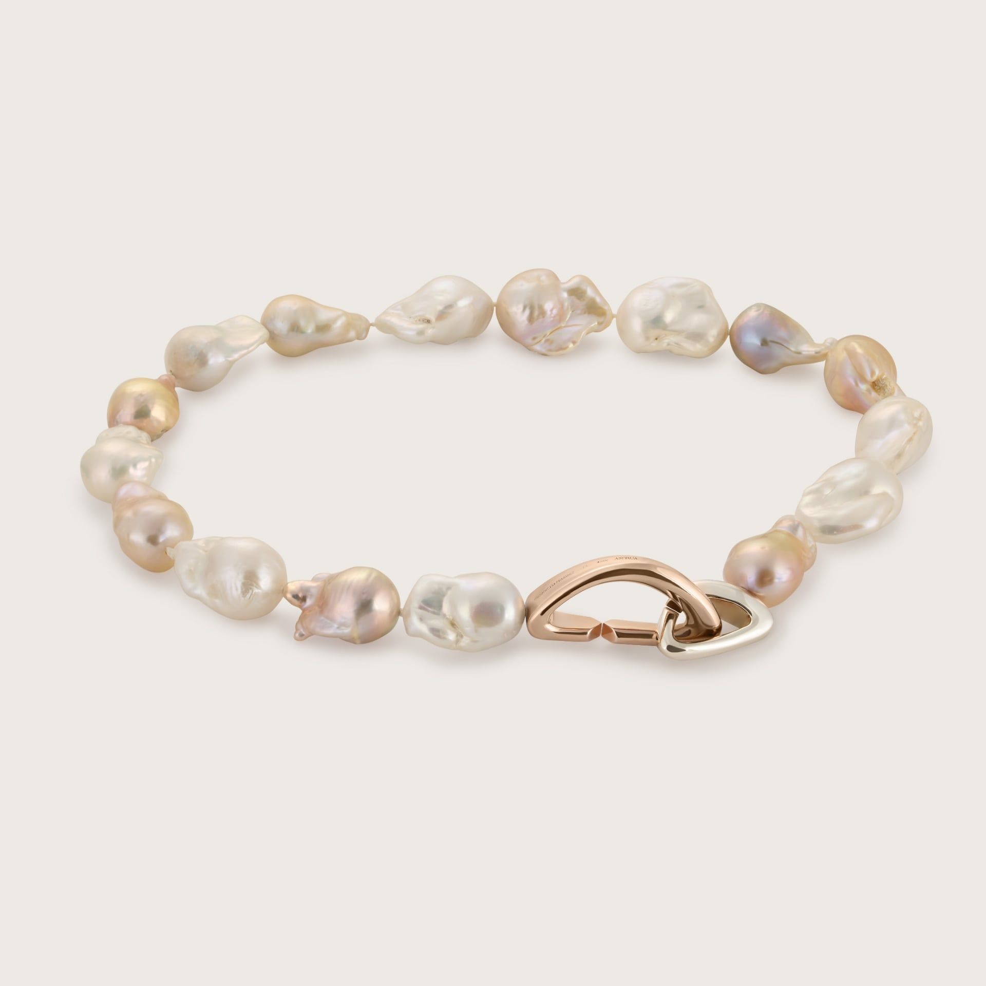 ASTRUA Collana Diva, Perle Barocche, Oro Rosa e Oro Bianco  DI6599KT.LM-PBAR