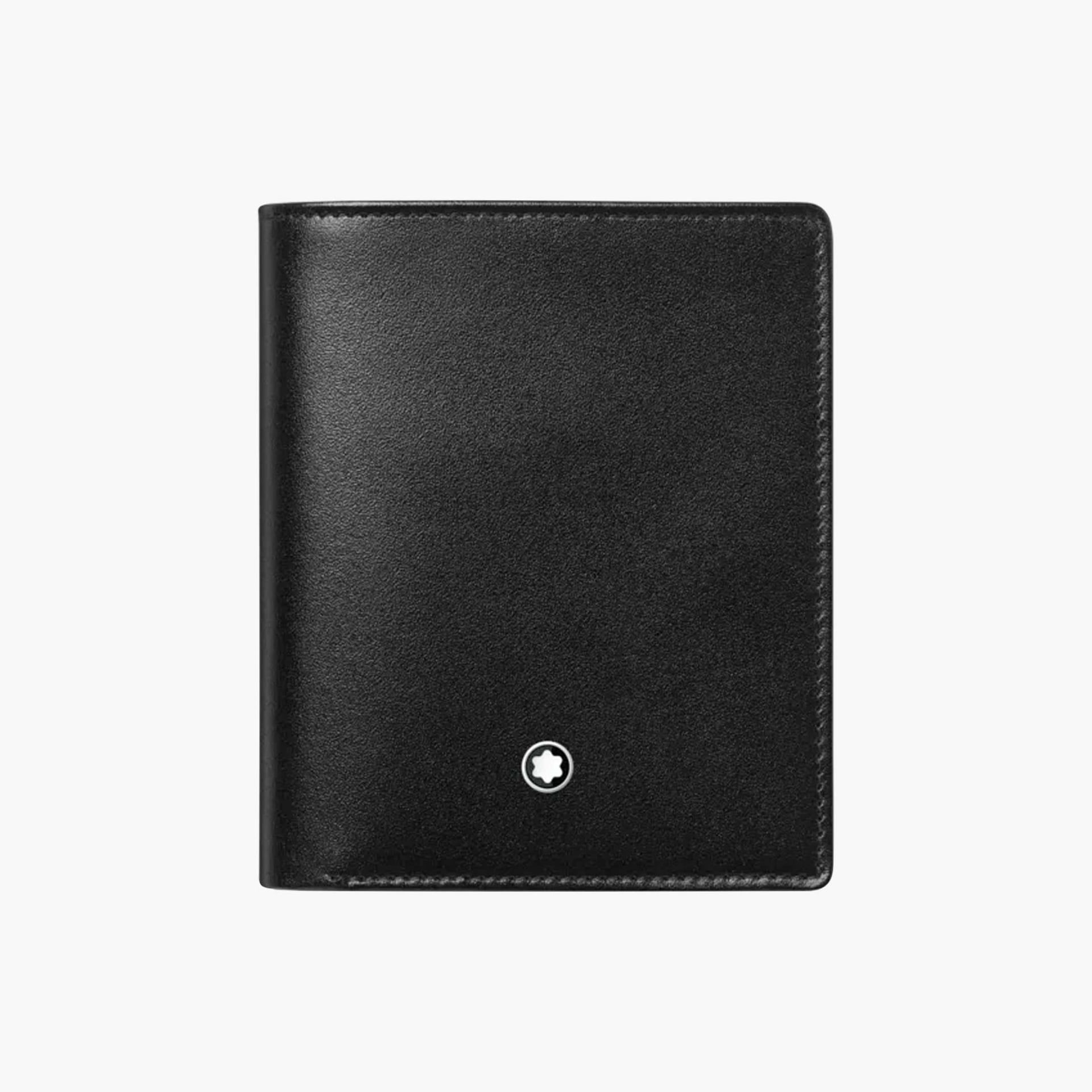MONTBLANC Porta Biglietti Da Visita Nero Con Scomparto Per Banconote Meisterstück Selection  130085