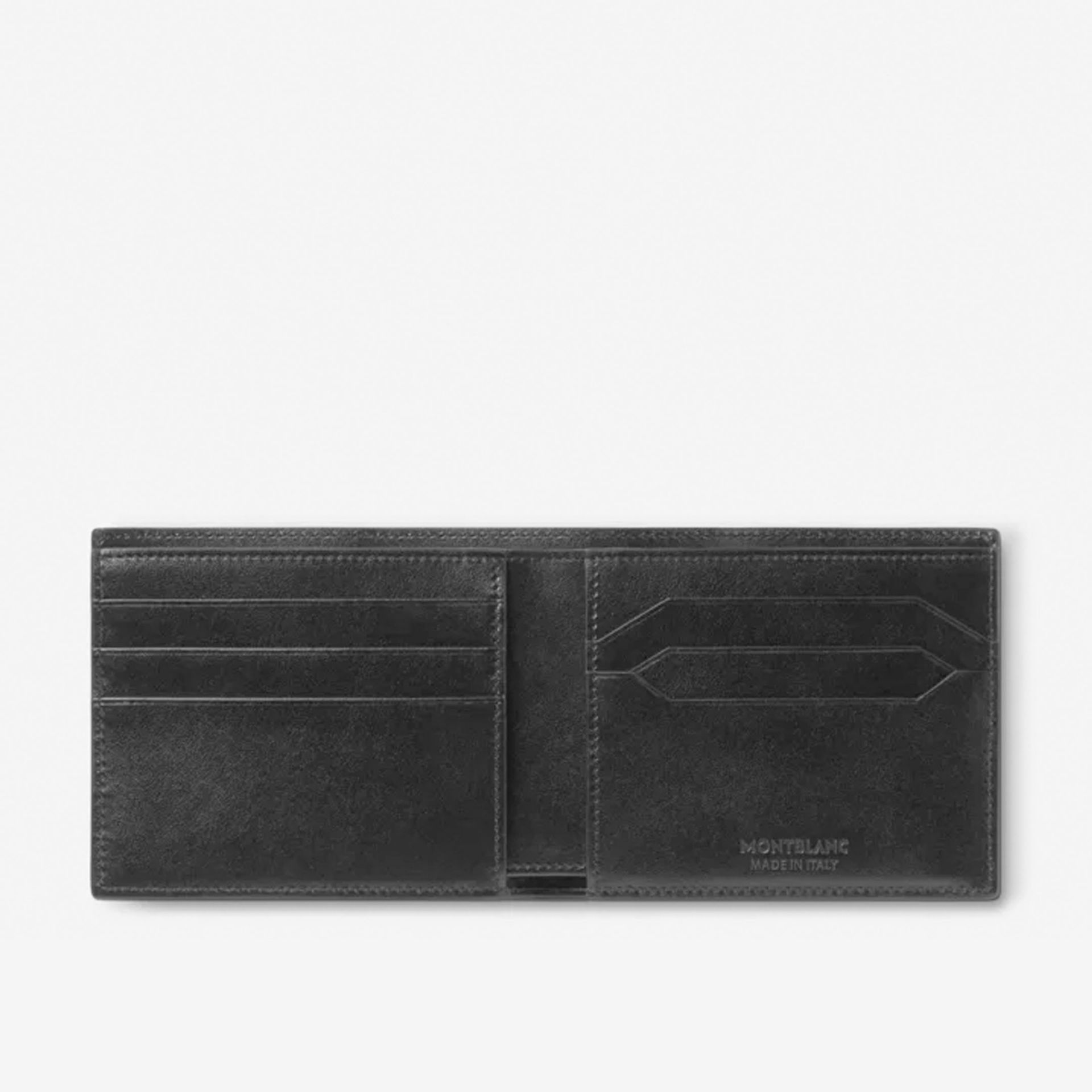 MONTBLANC Portafoglio in Pelle Nera Meisterstück 6 Scomparti  198308