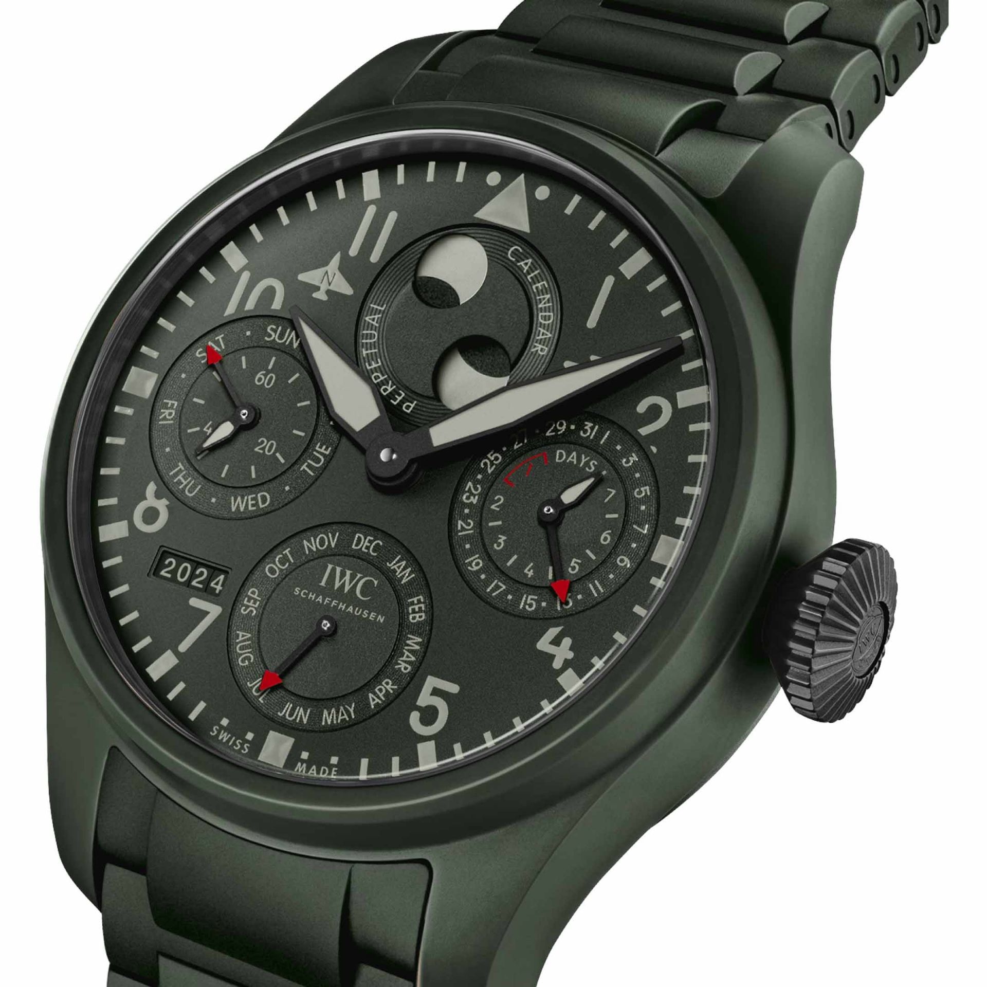 IWC Schaffhausen Big Pilot's Watch Perpetual Calendar Top Gun Woodland 46,5 MM IW503101