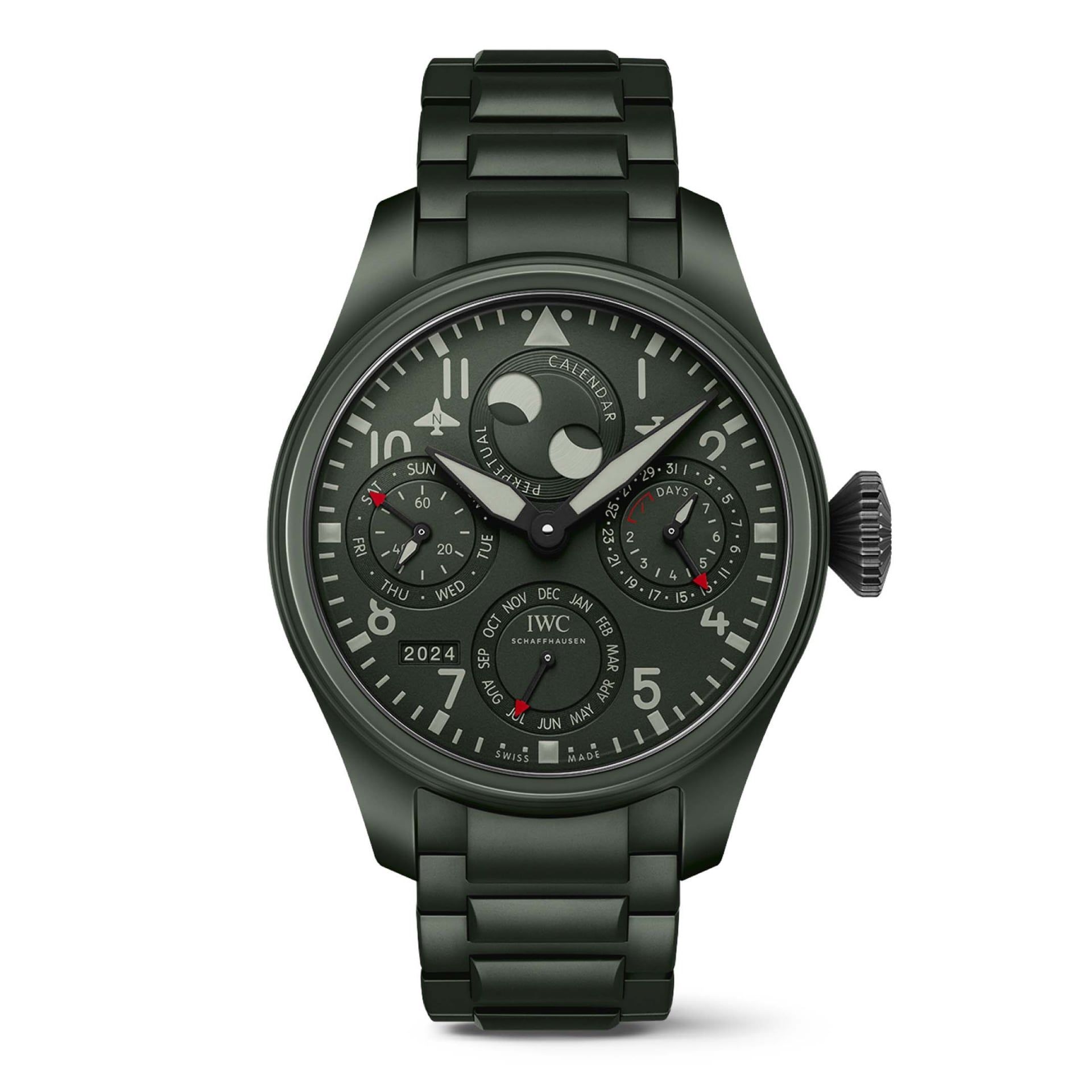 IWC Schaffhausen Big Pilot's Watch Perpetual Calendar Top Gun Woodland 46,5 MM IW503101