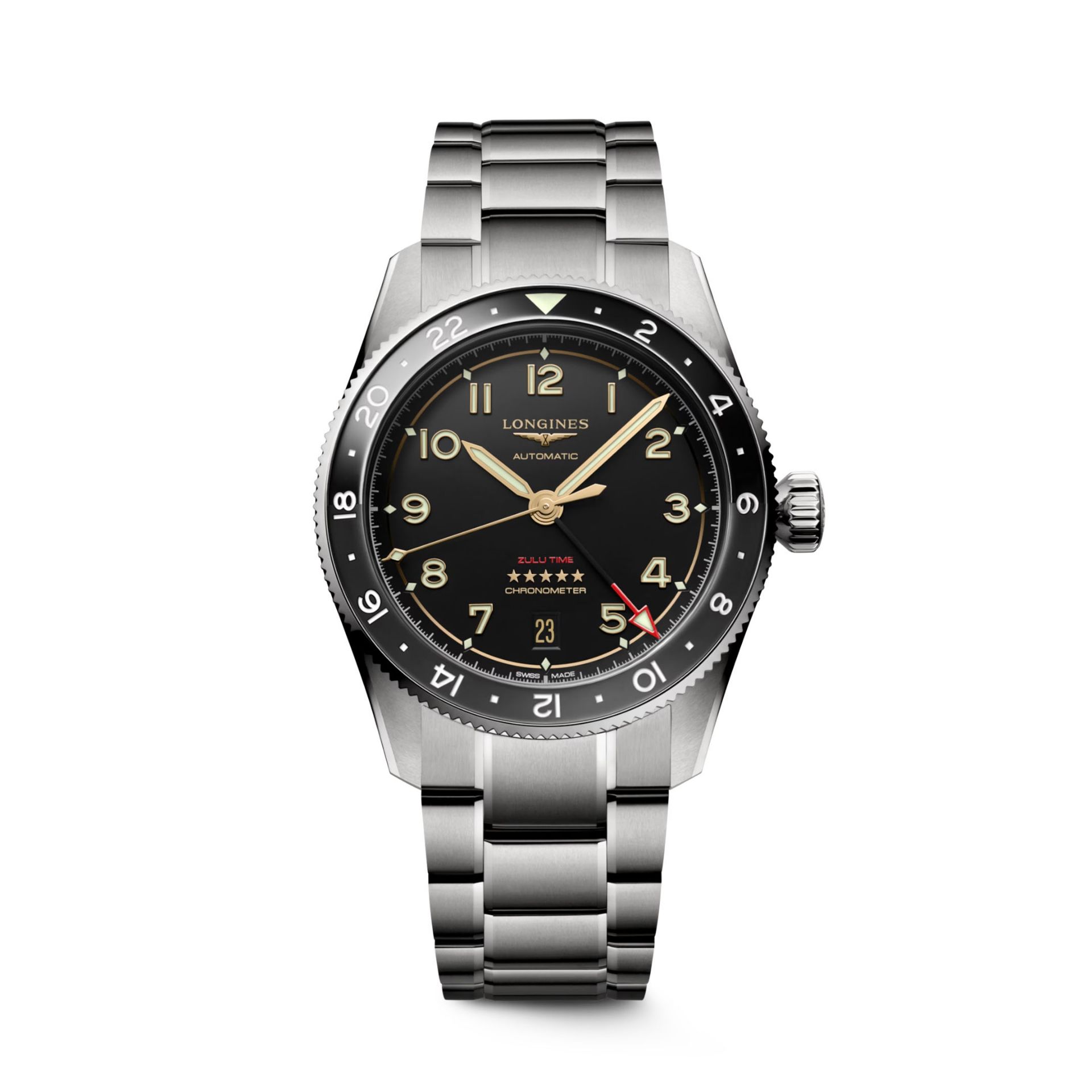LONGINES Spirit Zulu Time Titanium 39 MM L3.802.1.53.6
