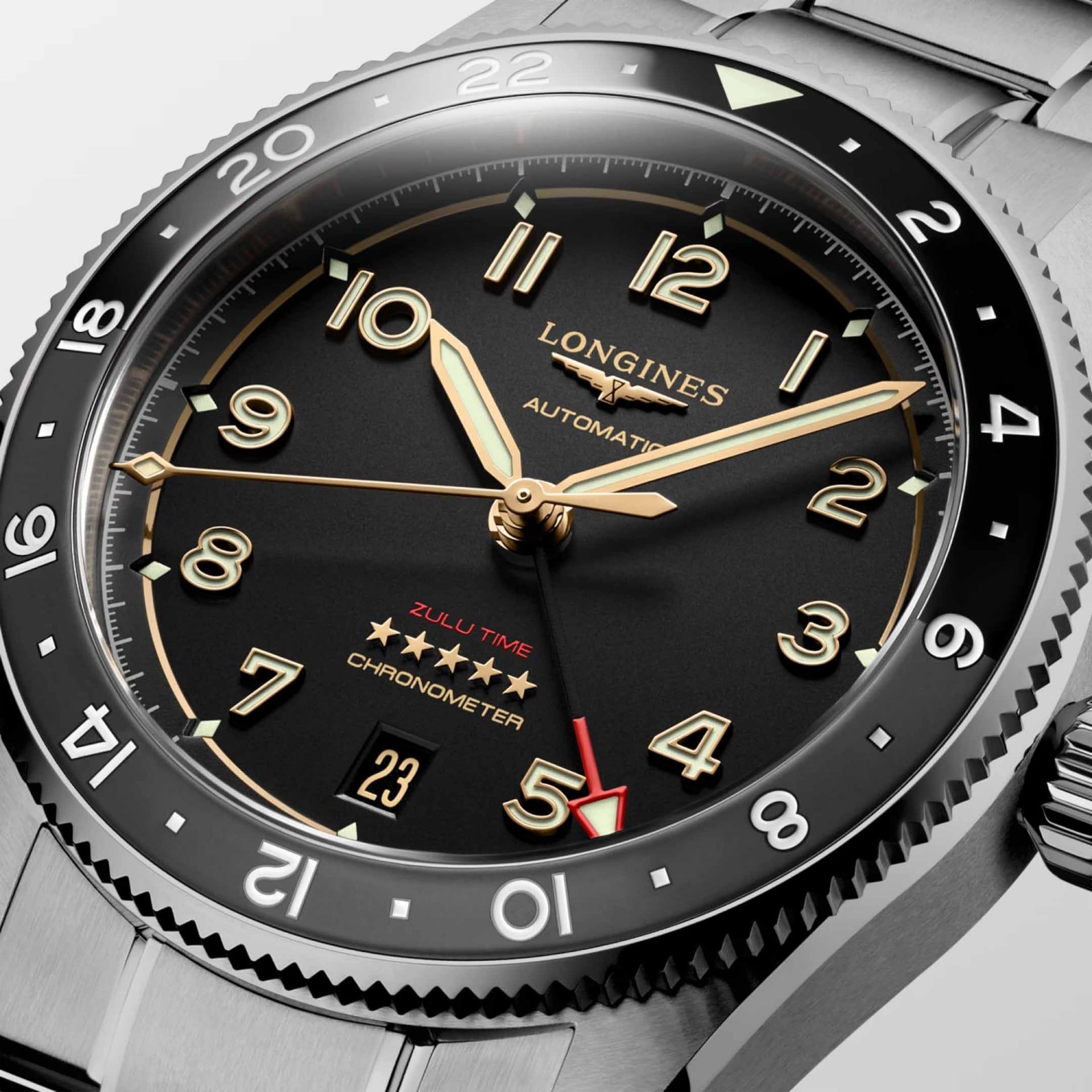 LONGINES Spirit Zulu Time Titanium 39 MM L3.802.1.53.6