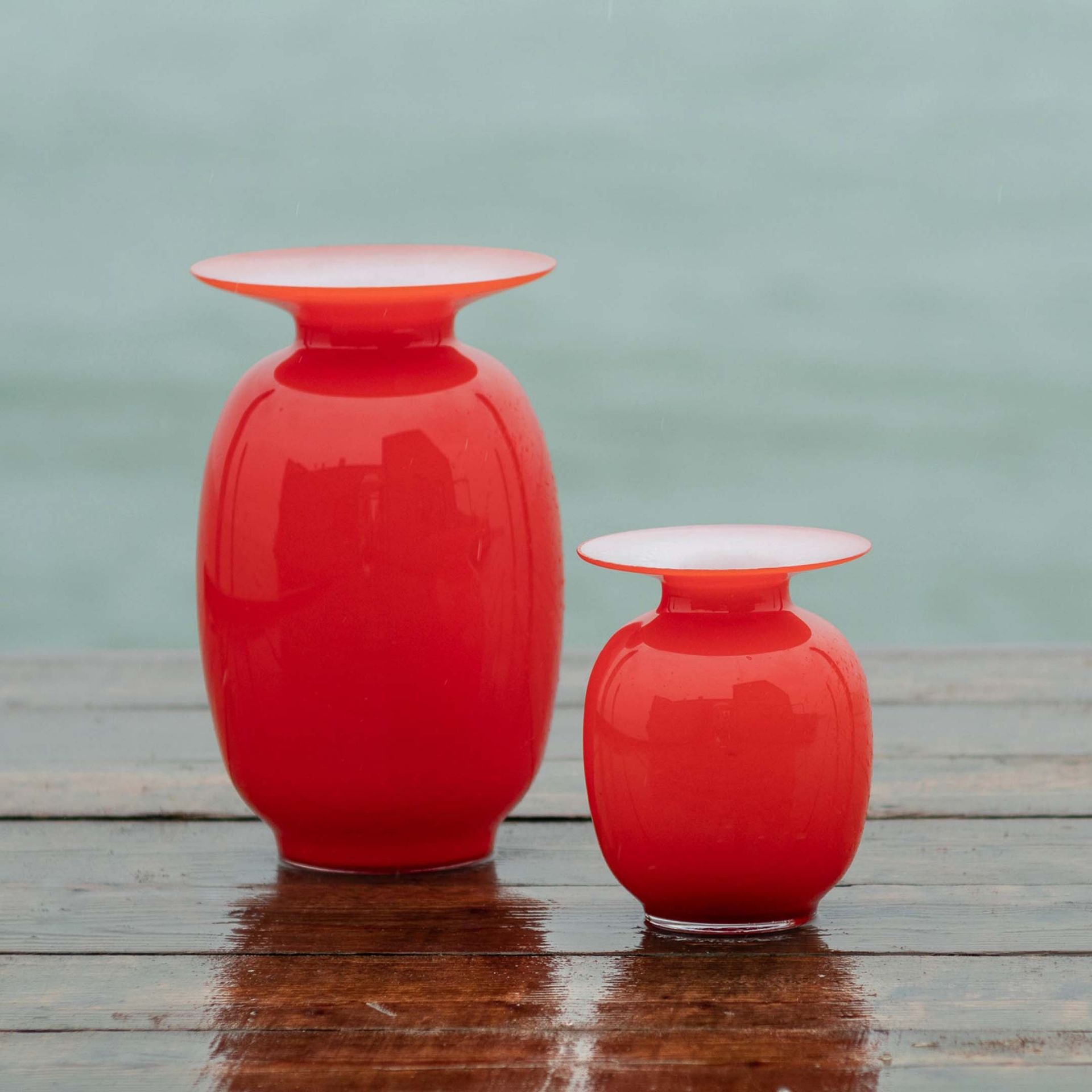 SALVIATI Vaso Lido Amaranti Small Arancio H 21 CM / Ø 16 CM 20402
