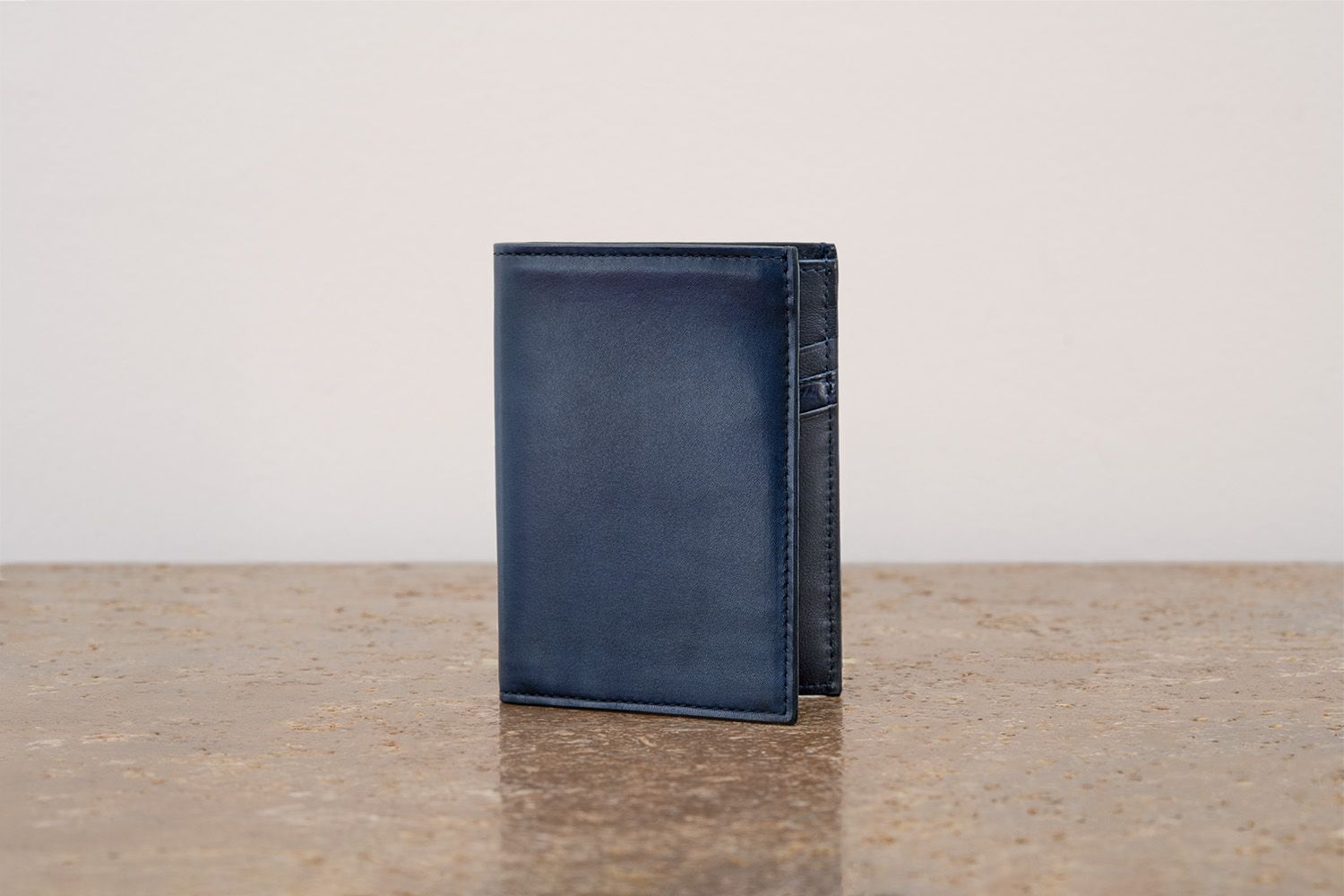ASTRUA Creazioni Portafoglio Verticale Vitello Tamponato Denim Int. Dett. Coccodrillo  PV1VT80-P410/M