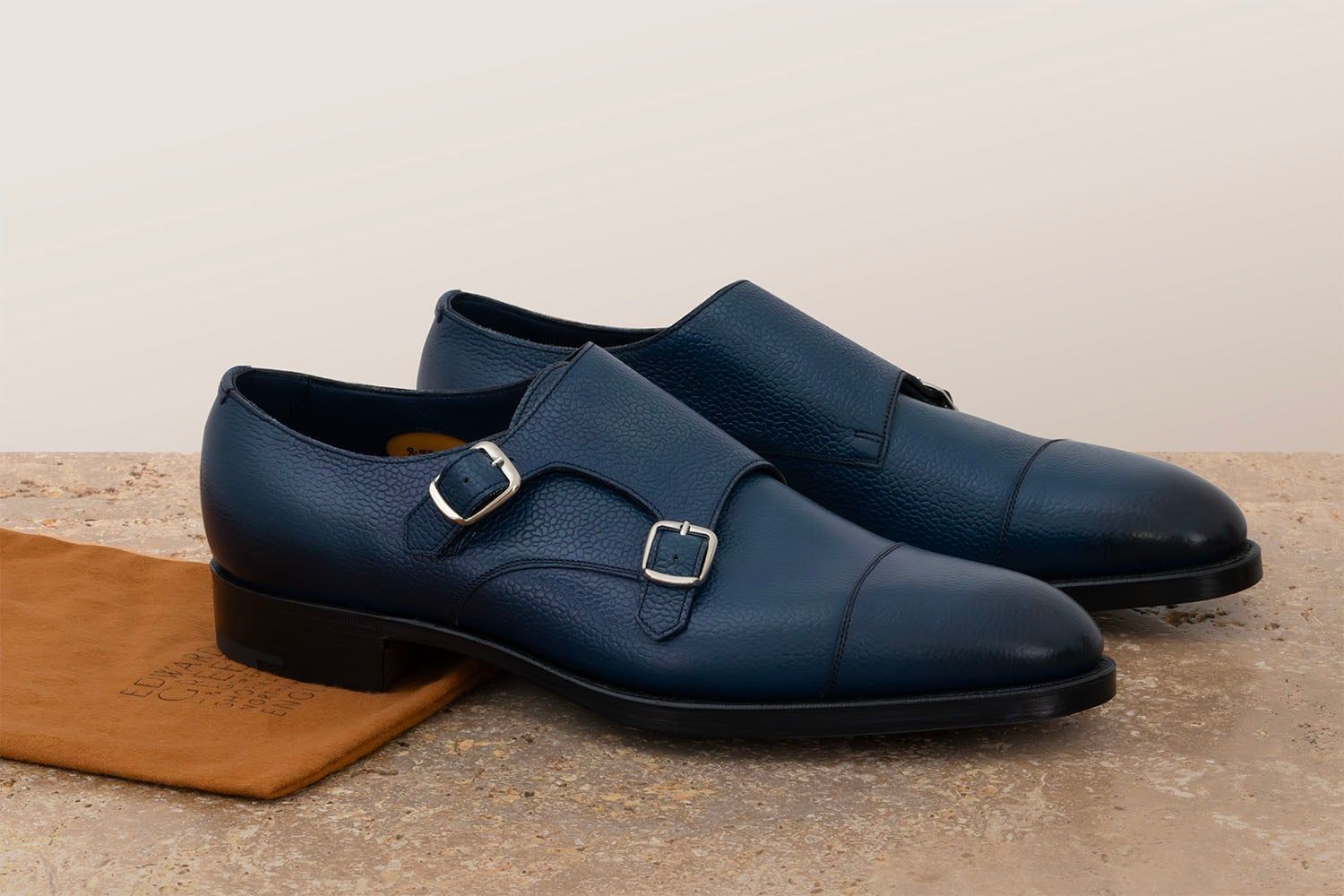 EDWARD GREEN Westminster - Doppia Fibbia - Navy Country Calf  WESTMINSTER