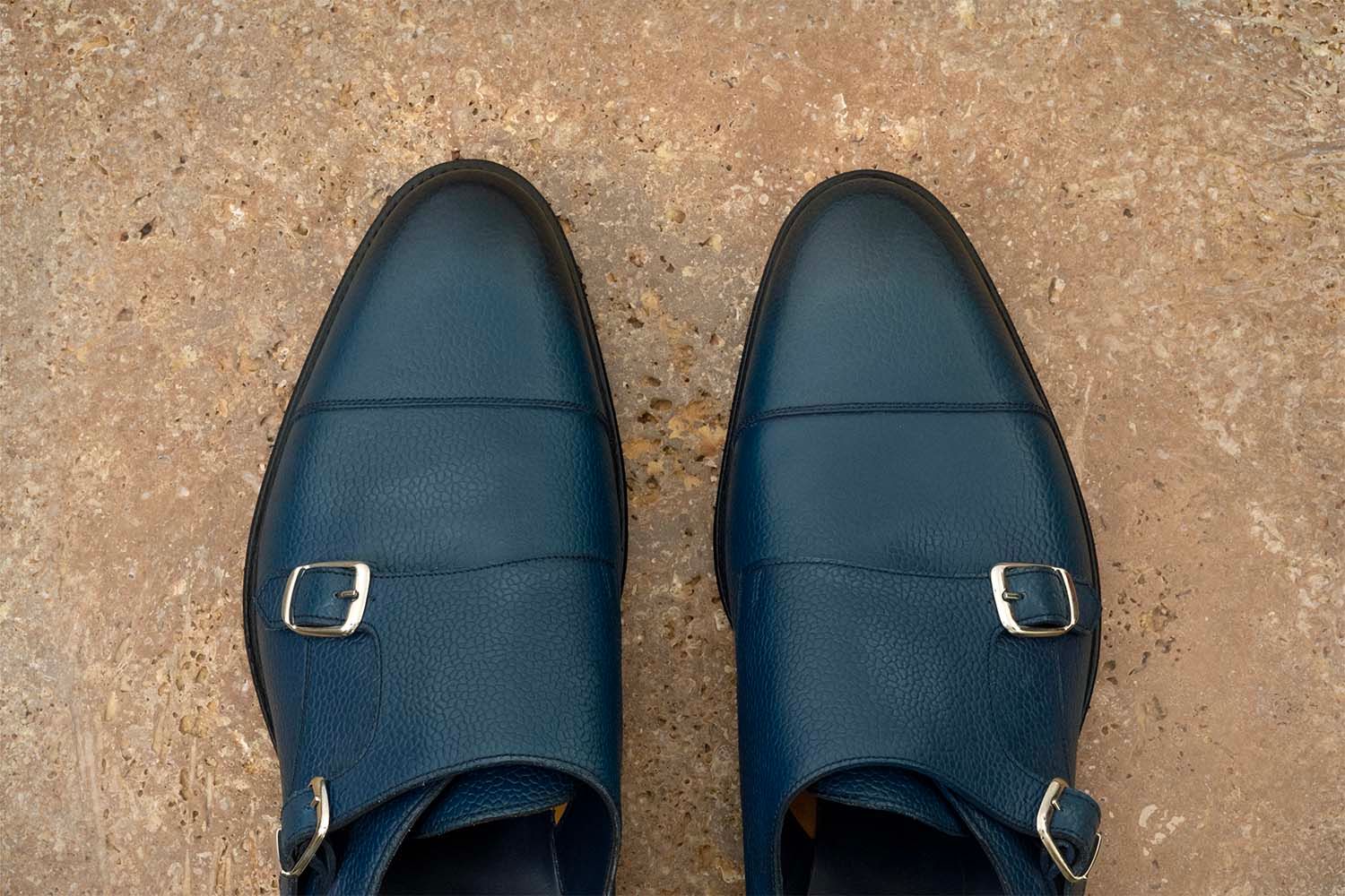 EDWARD GREEN Westminster - Doppia Fibbia - Navy Country Calf  WESTMINSTER