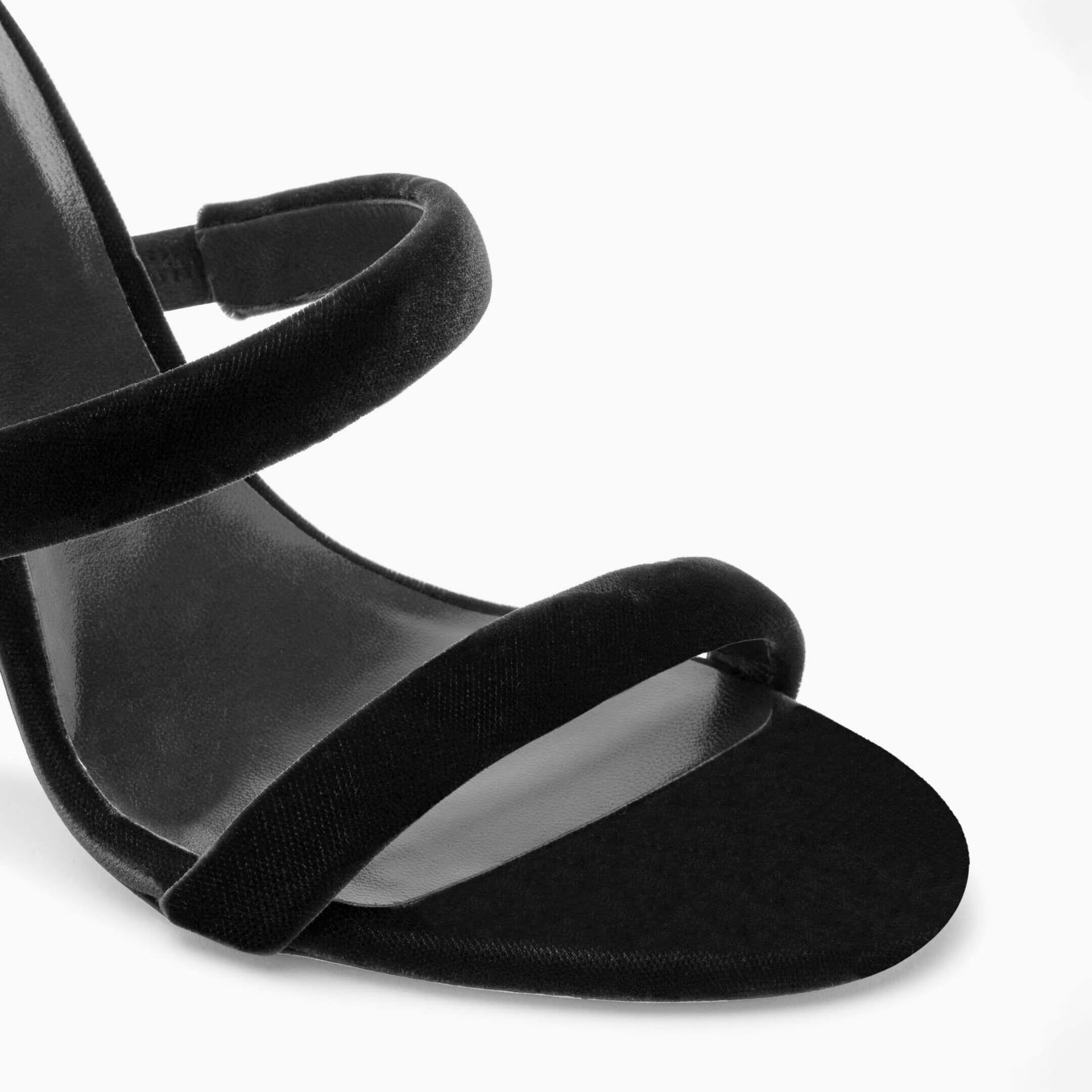 Rene Caovilla Cleo - Sandali Tacco Alto Velluto Nero  C11865-105-VL019999