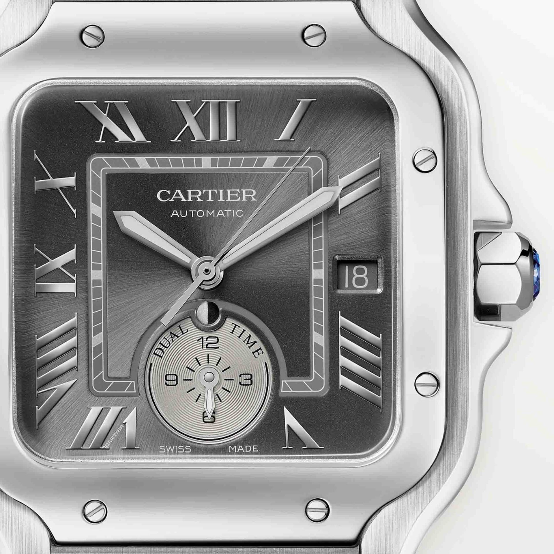 CARTIER Santos De Cartier Modello Grande, Acciaio 40.2 MM WSSA0076