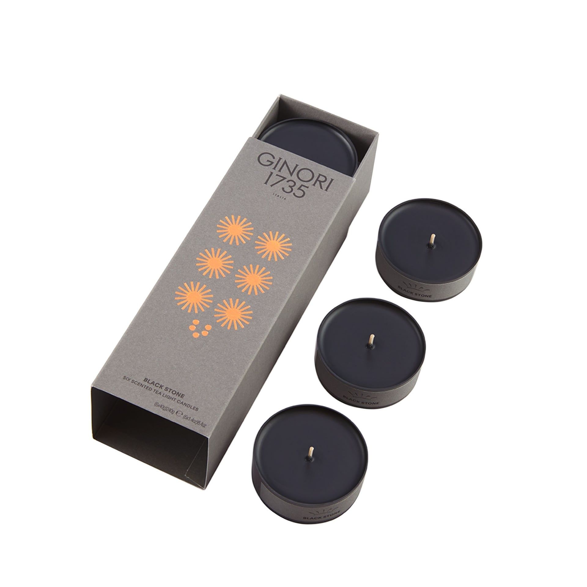 GINORI 1735 Candele Tealight Profumate LCDC Black Stone  179RG00 FX6T01