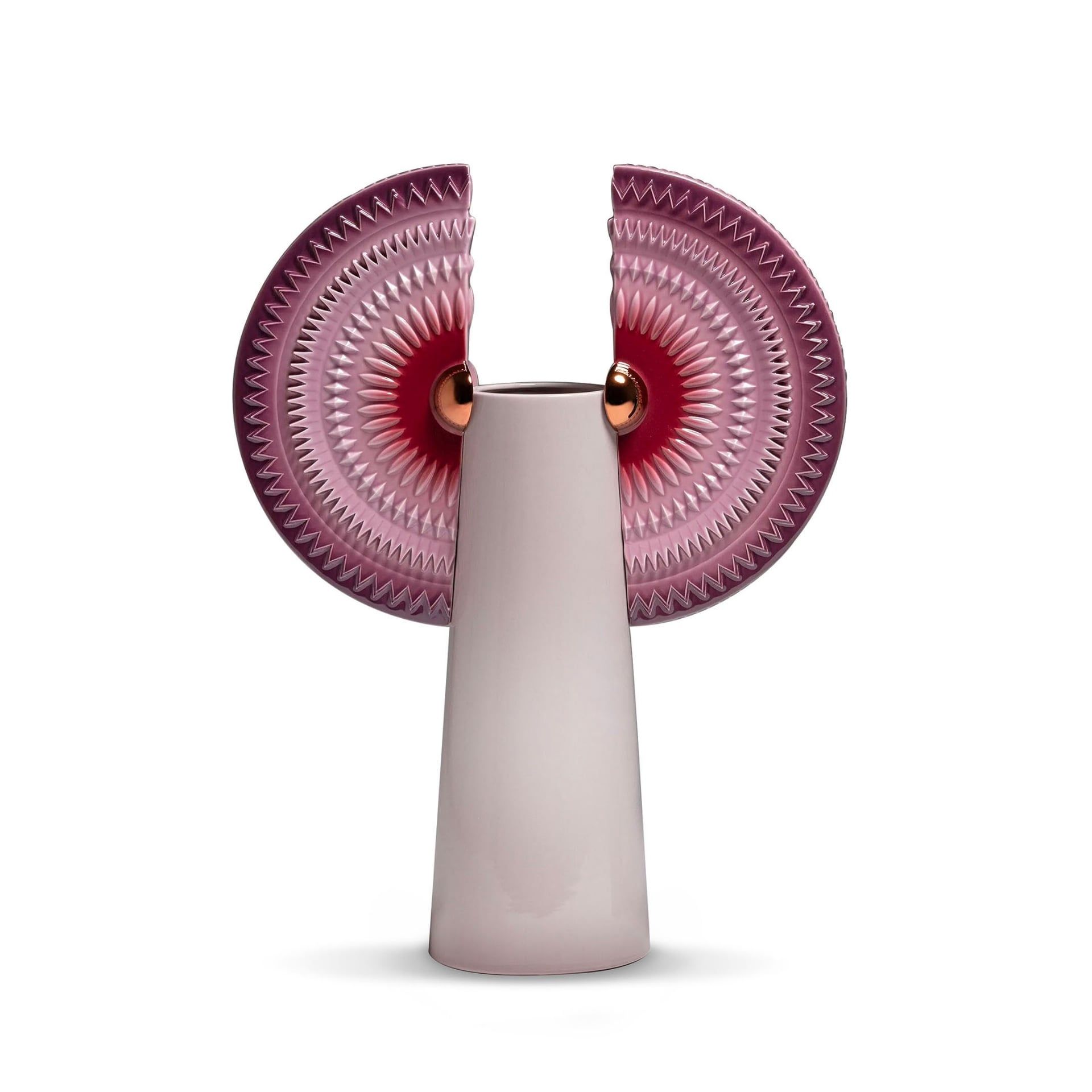 BOSA Vaso Oasis Solar Disc Bird Grigio Lilla (Sara Ricciardi) 44 CM - H 56 CM 1926/61+40+57