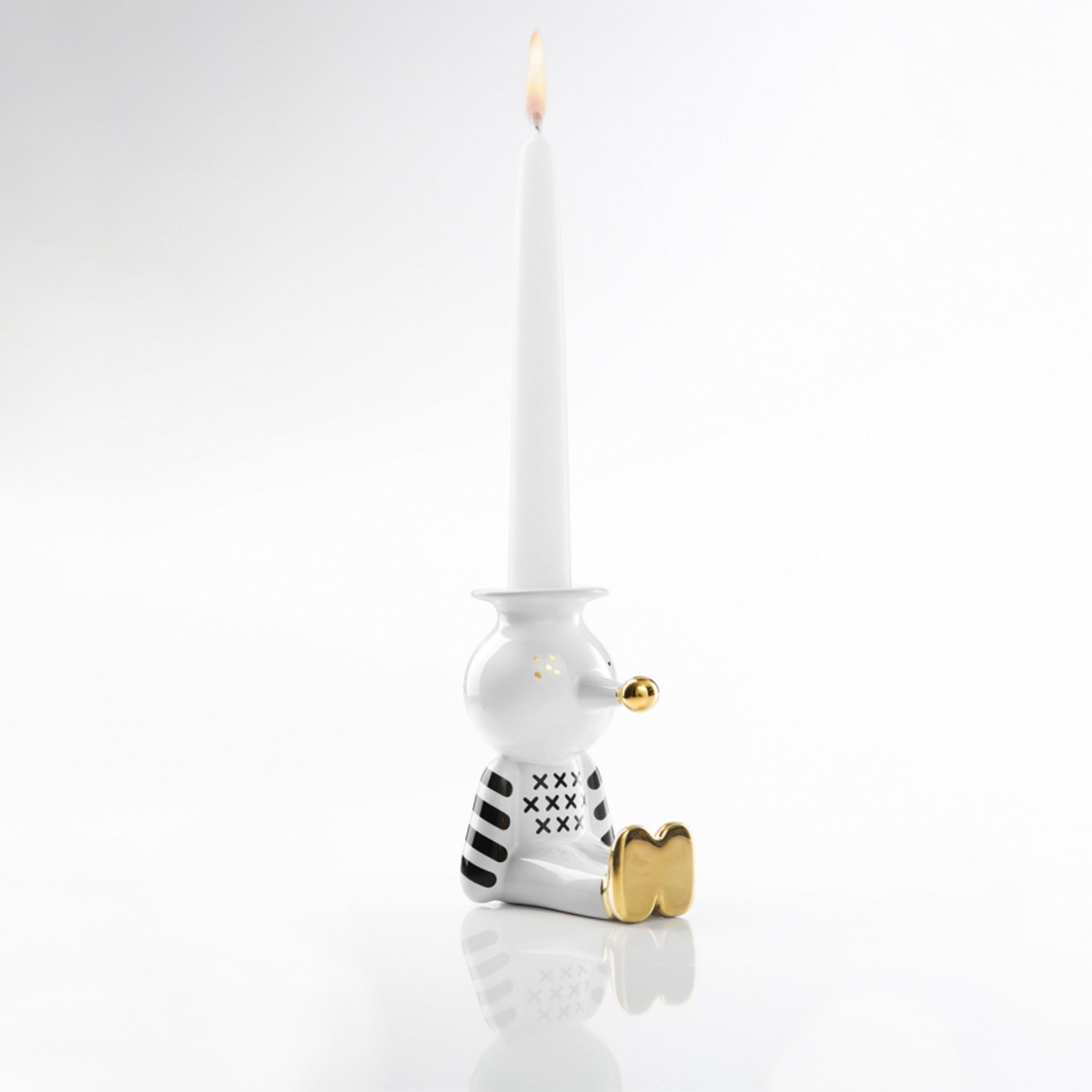 BOSA Portacandele Non Ti Scordar di Me - Pinocchietto Bianco (Jaime Hayon) 9 x 6 x H 10 CM A-H54/04+09+04/29