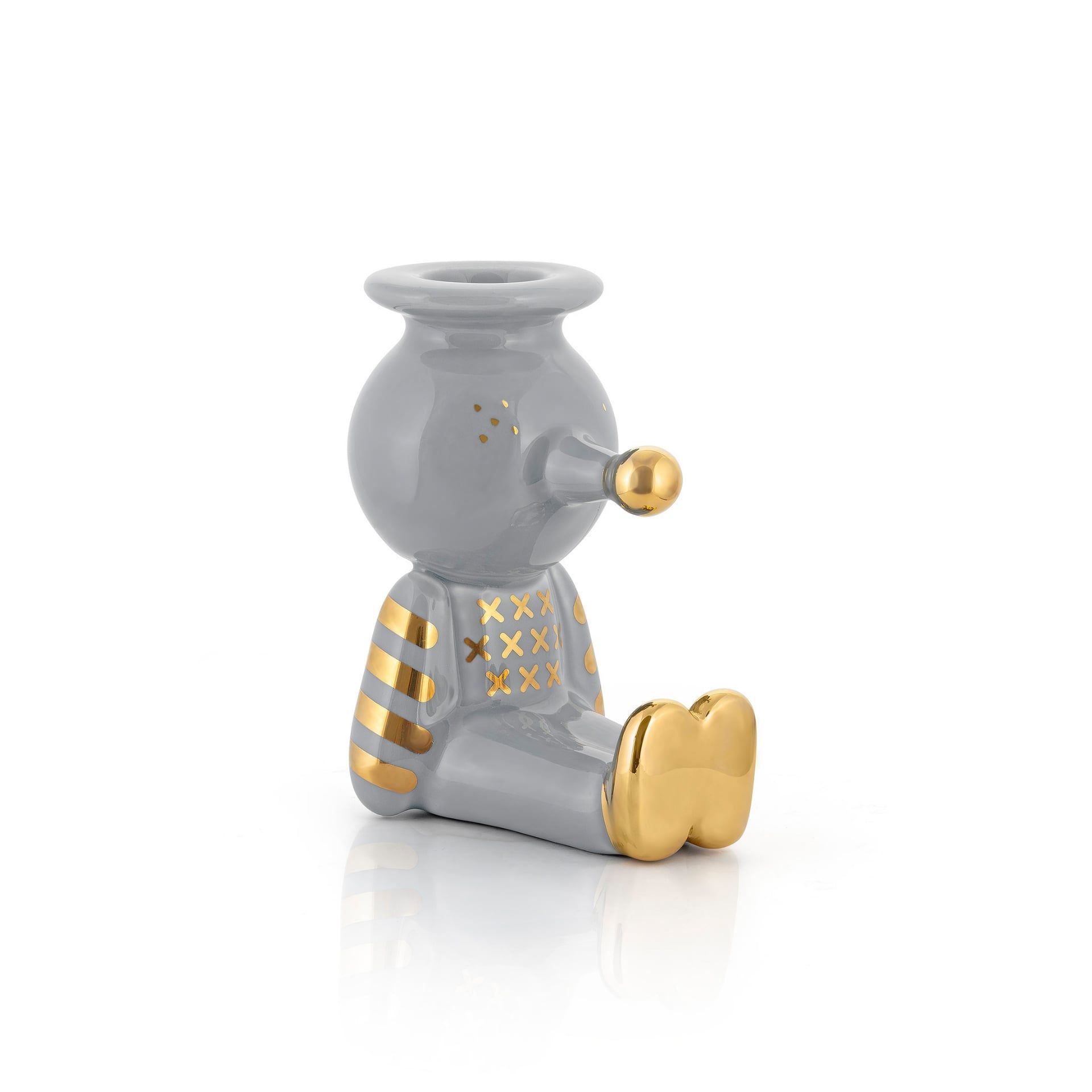 BOSA Portacandele Non Ti Scordar di Me - Pinocchietto Grigio Sasso (Jaime Hayon) 9 x 6 x H 10 CM A-H54/27+04/29