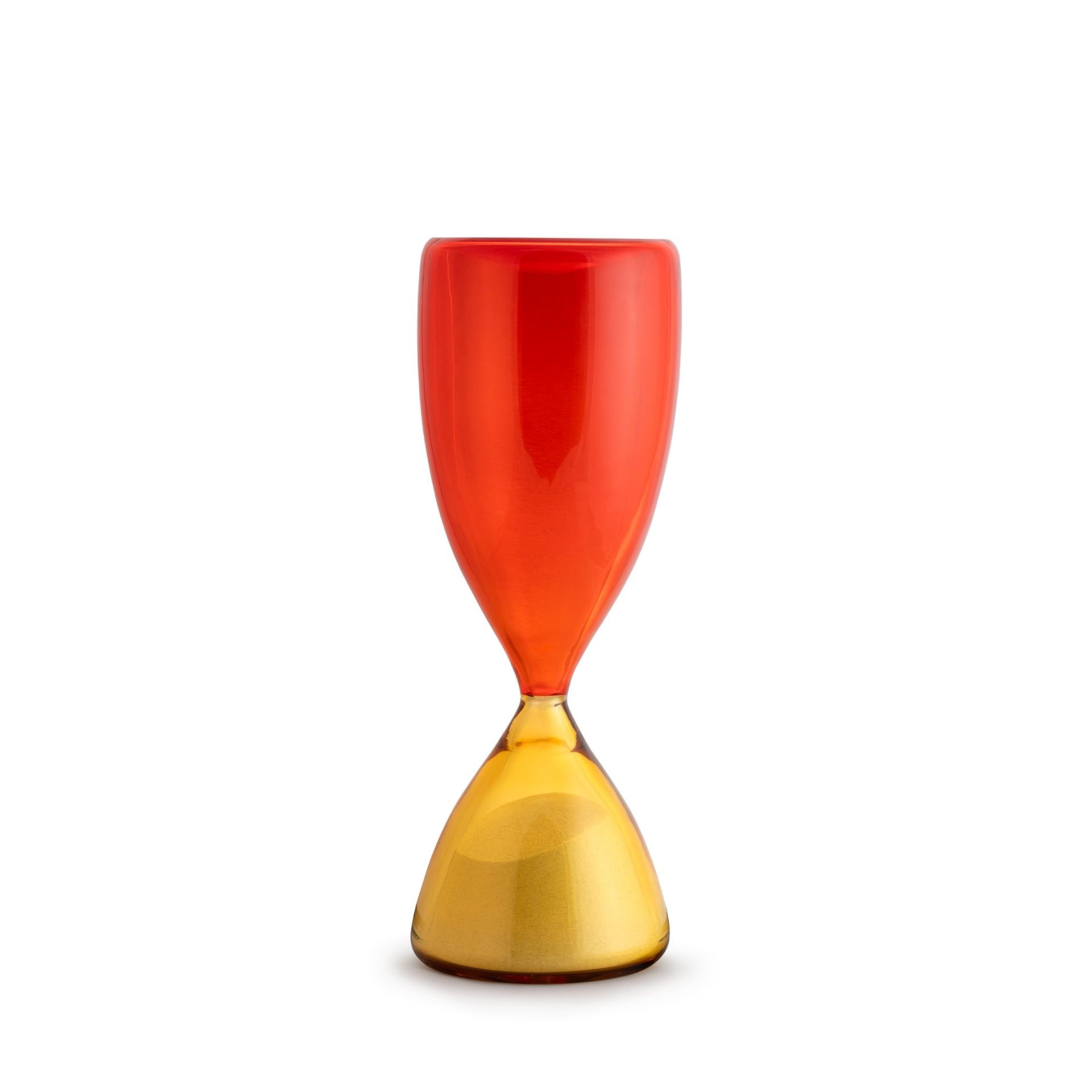 VENINI Clessidra Asimmetrica Edizione Astrua Giallo Ambra/Arancio  9 CM X H 25 CM 420.06