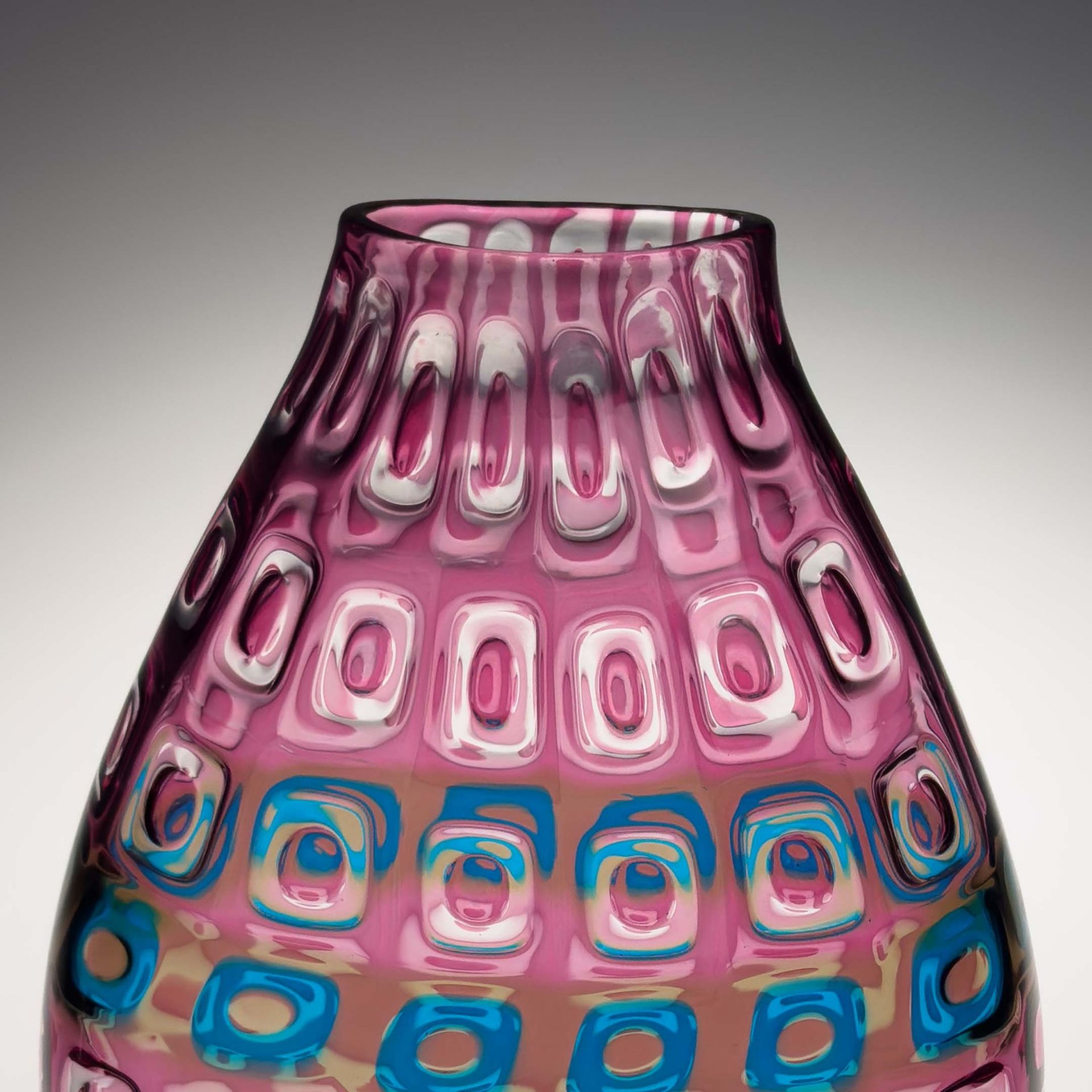 Fabio Fornasier Vaso Murrine Rubino 26 CM - H 37 CM VM 37/26