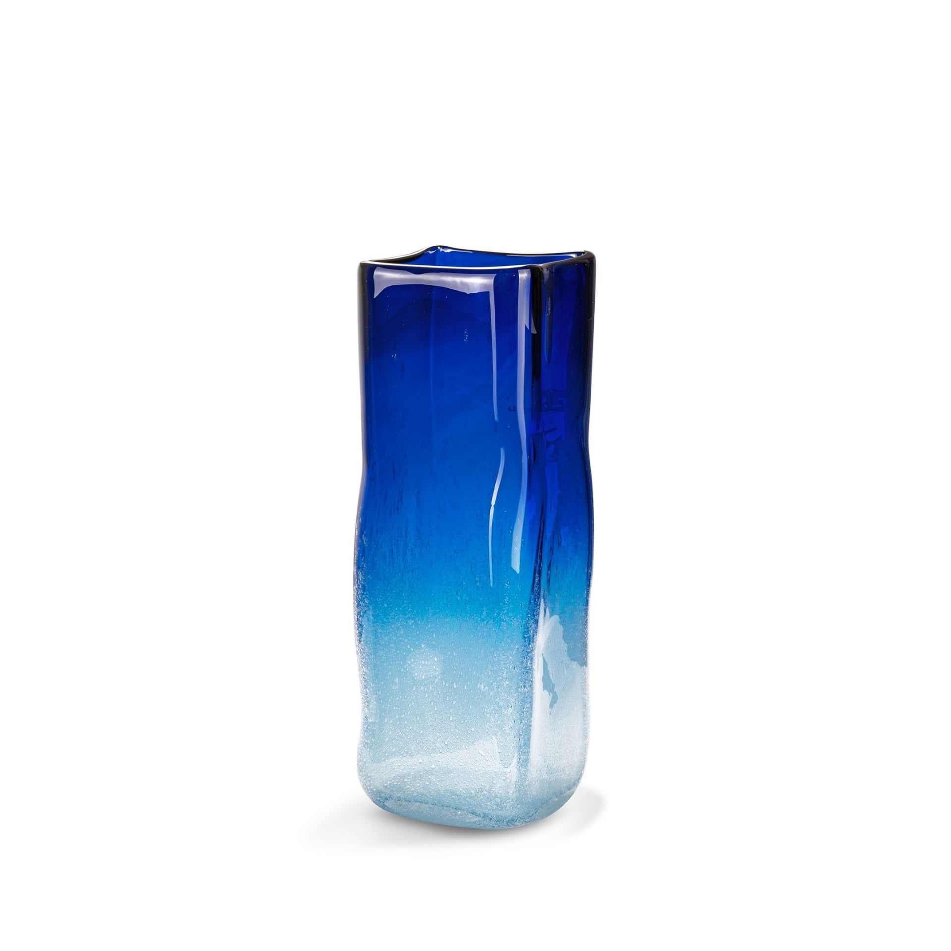 Fabio Fornasier Vaso Cubo Stretto Sfumato Blu 12 CM - H 35 CM VCSS 35/12