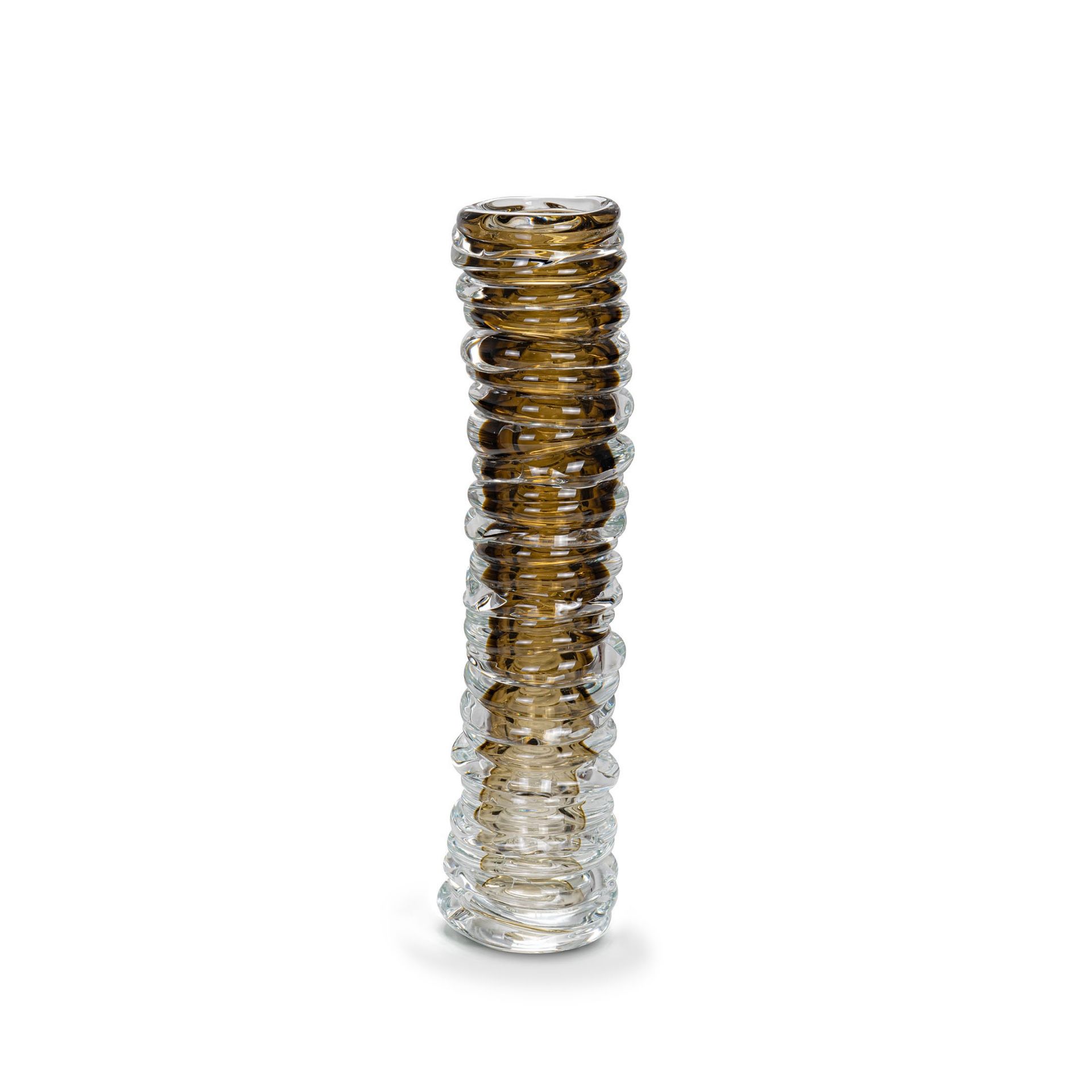 Fabio Fornasier Vaso Waves Tower Sfumato Tabacco H 38 CM WTS 38