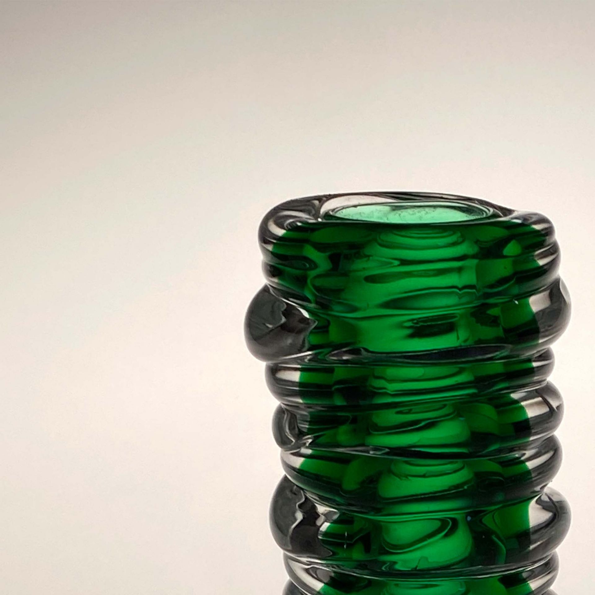 Fabio Fornasier Vaso Waves Tower Sfumato Verde H 28 CM WTS 28