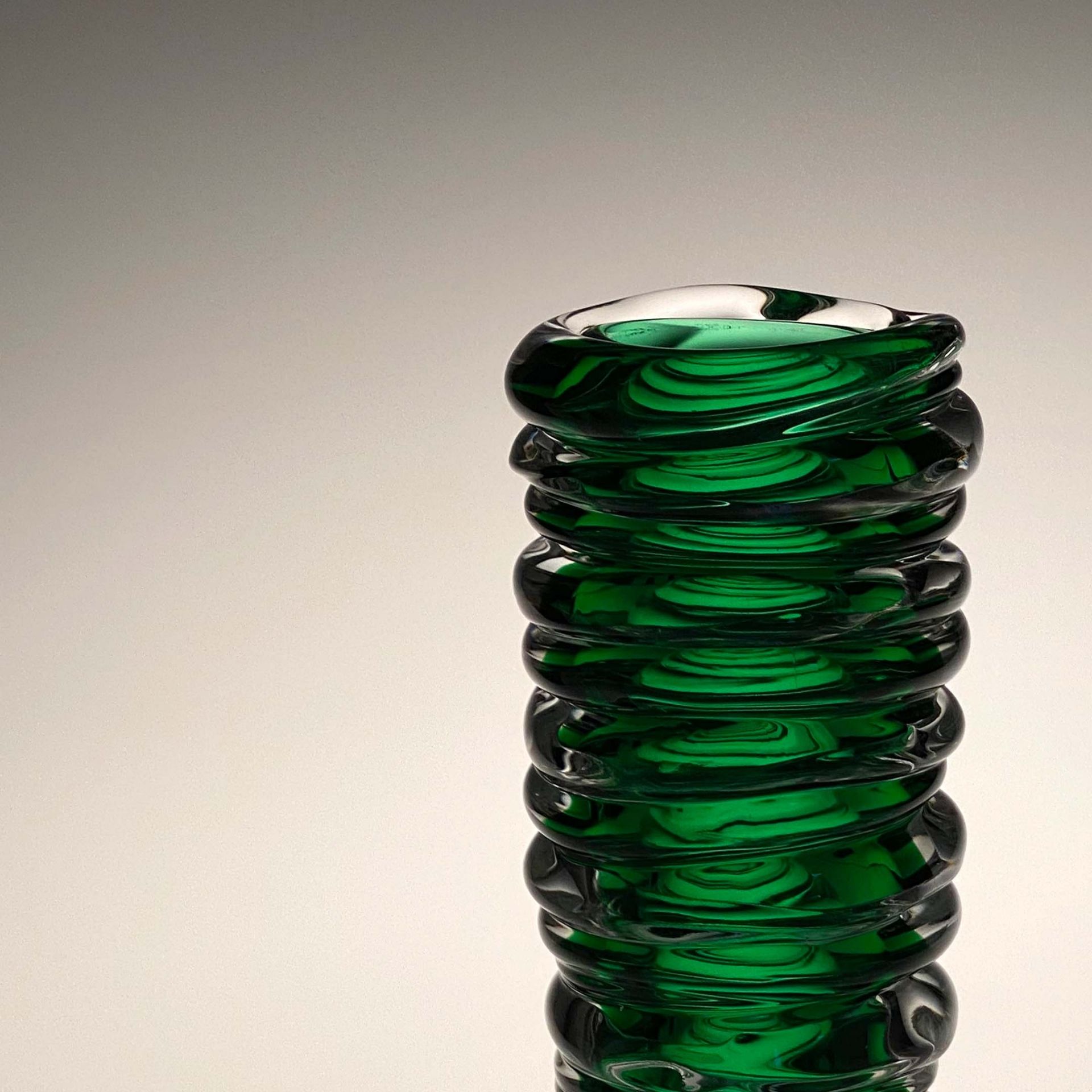 Fabio Fornasier Vaso Waves Tower Sfumato Verde H 38 CM WTS 38