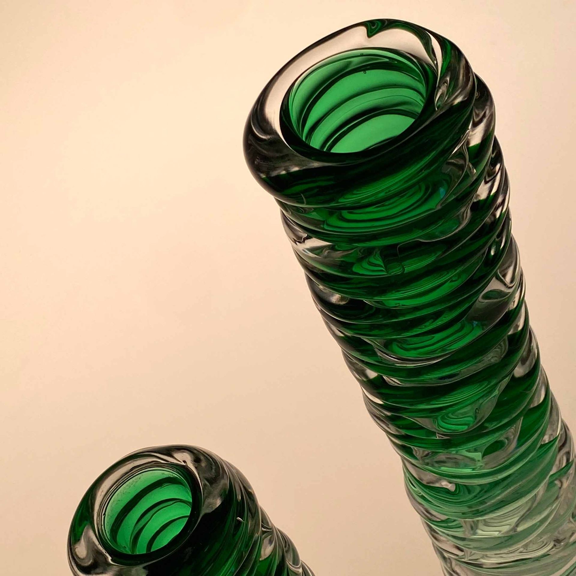 Fabio Fornasier Vaso Waves Tower Sfumato Verde H 48 CM WTS 48