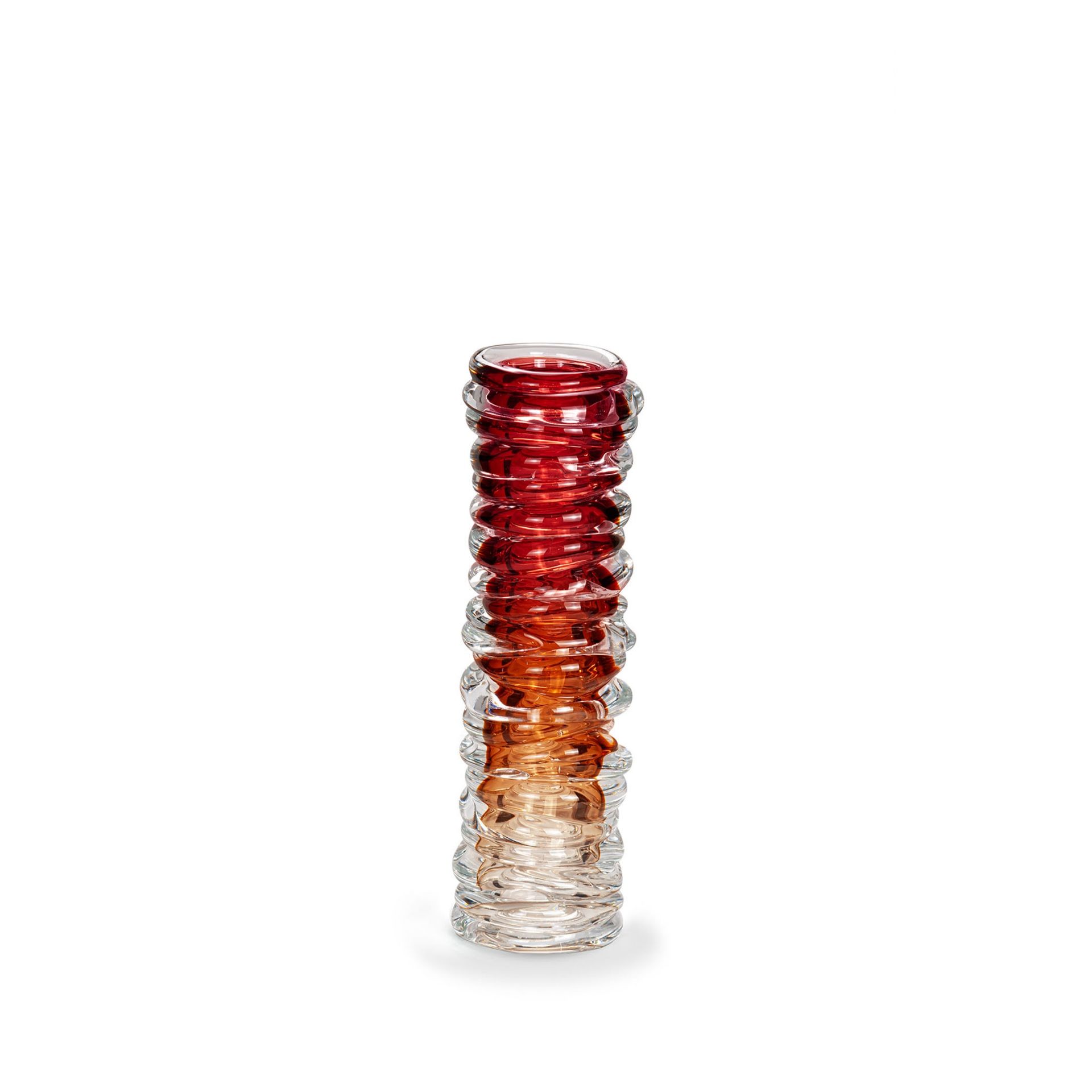 Fabio Fornasier Vaso Waves Tower Sfumato Rosso H 28 CM WTS 28