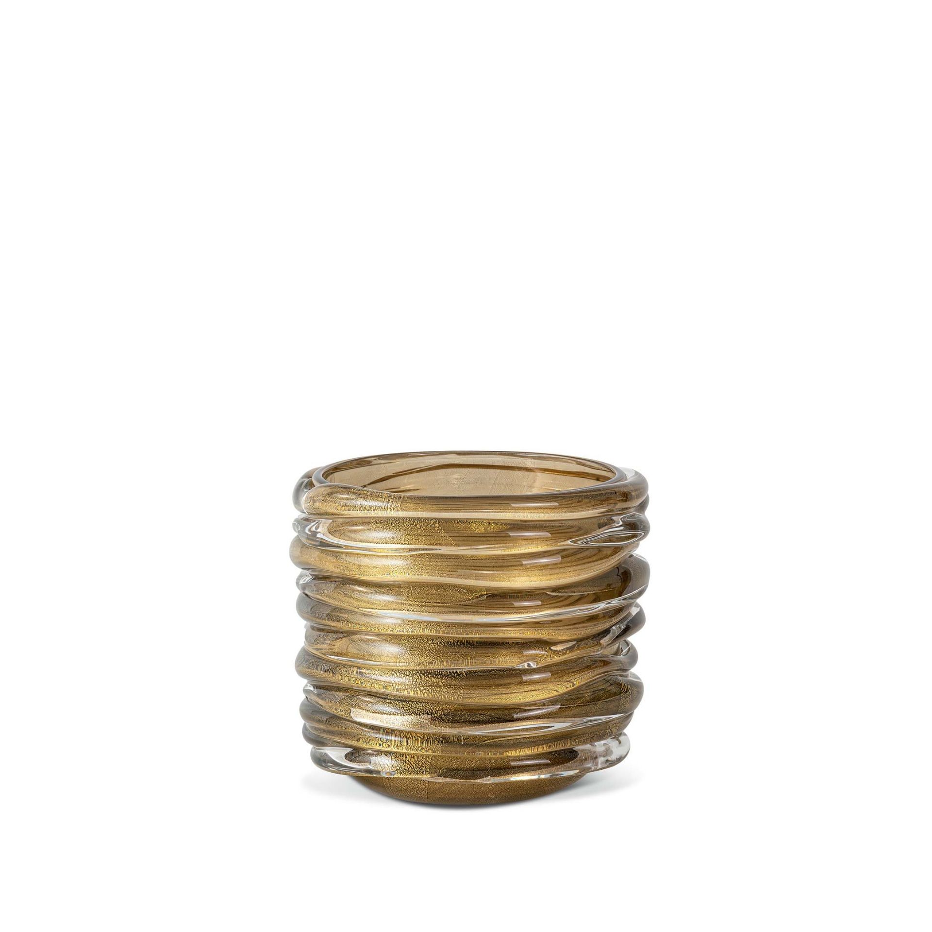 Fabio Fornasier Vaso Glacette Waves Tabacco/Oro 21 CM - H 20 CM GW 20/21