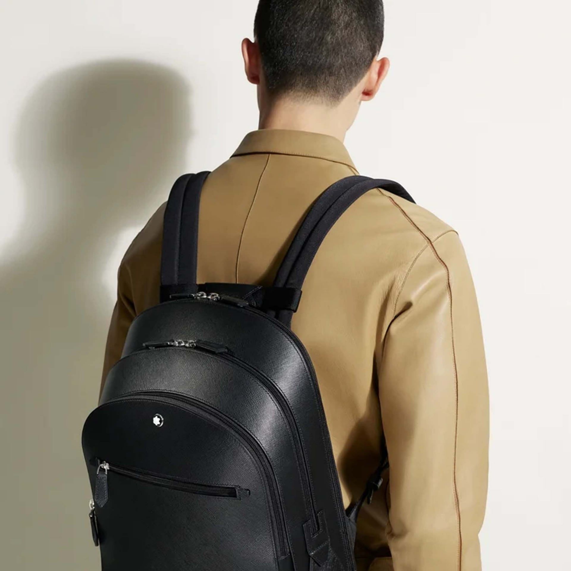 MONTBLANC Zaino Medio Nero Con 3 Scomparti Sartorial   130275