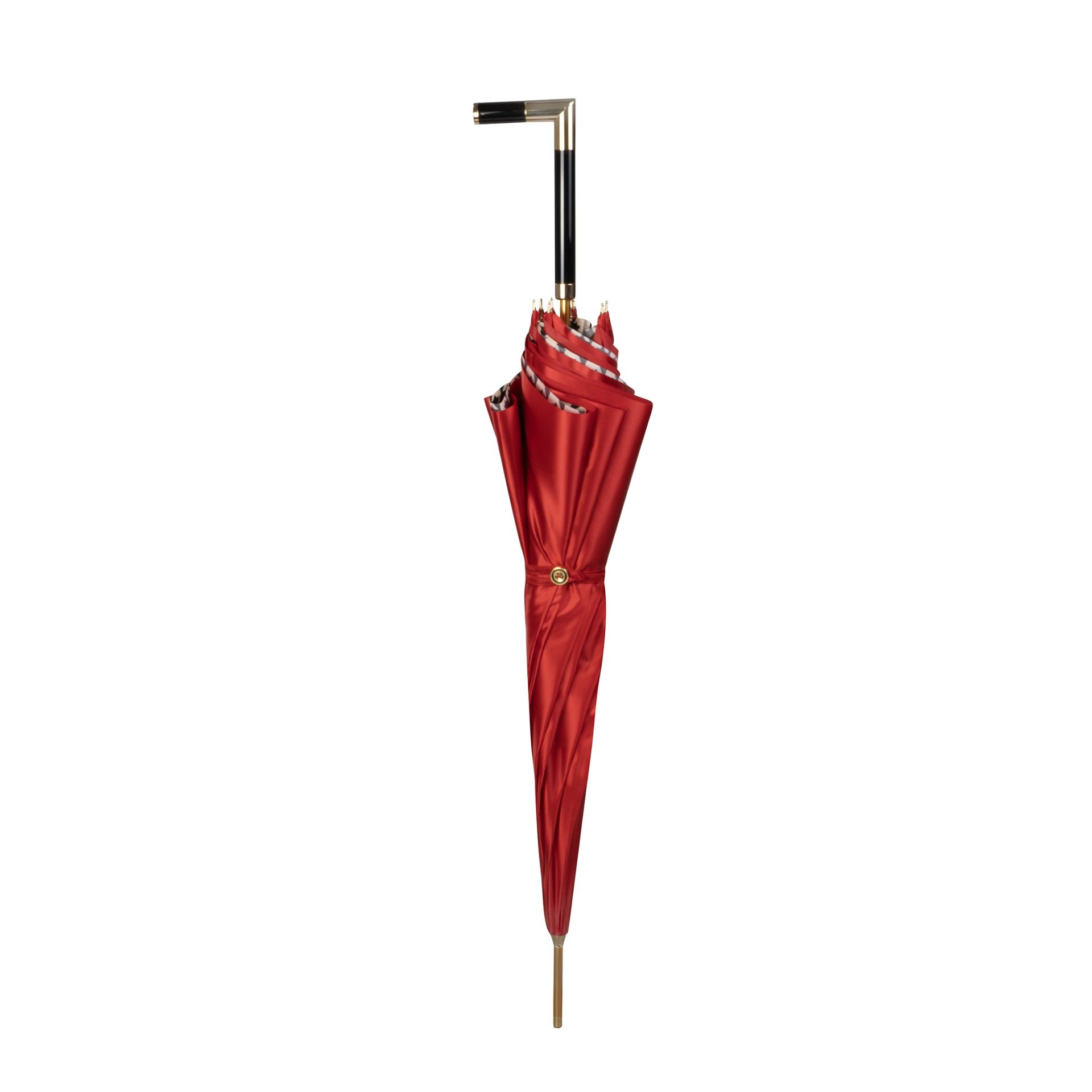 PASOTTI Ombrello Donna Classic Rosso Interno Motivo Pied De Poule  189*26*VK788-1*E4