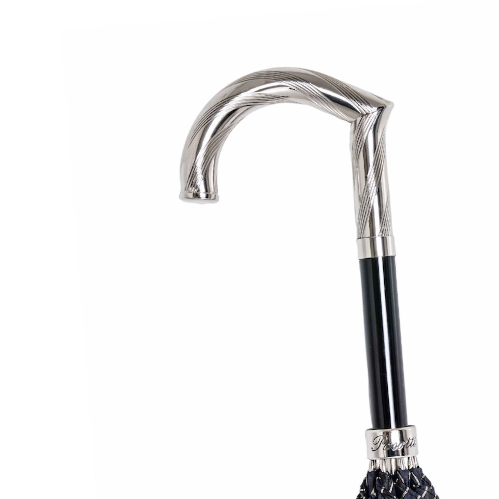 PASOTTI Ombrello Da Uomo Lux Nero Gessato  478*51406-3*P43