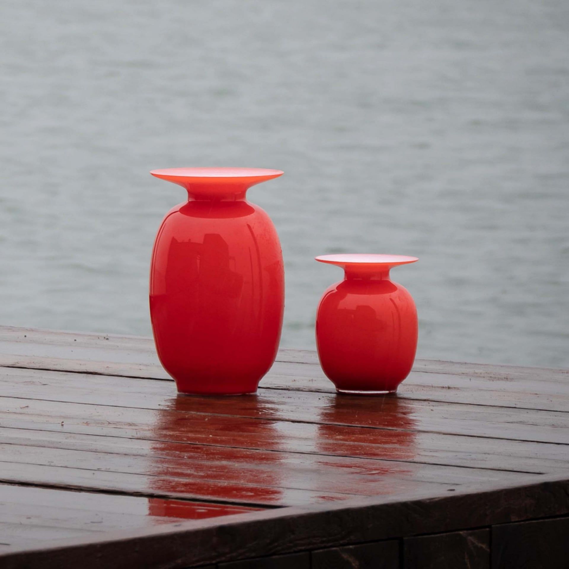 SALVIATI Vaso Lido Amaranti Small Rosso H 21 CM / Ø 16 CM 20403