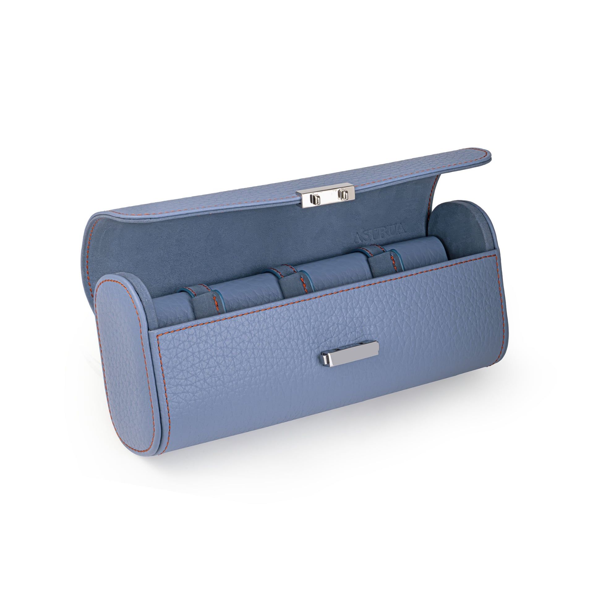 Scatola Del Tempo Pochette Da Viaggio Pelle Grana Dollaro/Nabuk Nuvola Int. Jeans Edizione Astrua  POCHETTE4