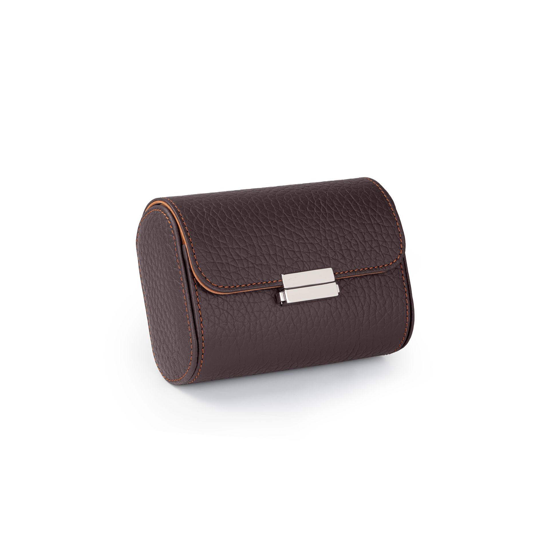 Scatola Del Tempo Pochette 2 Posti Pelle Grana Dollaro/Nabuk Wine Int. Ruggine Edizione Astrua  POCHETTE2