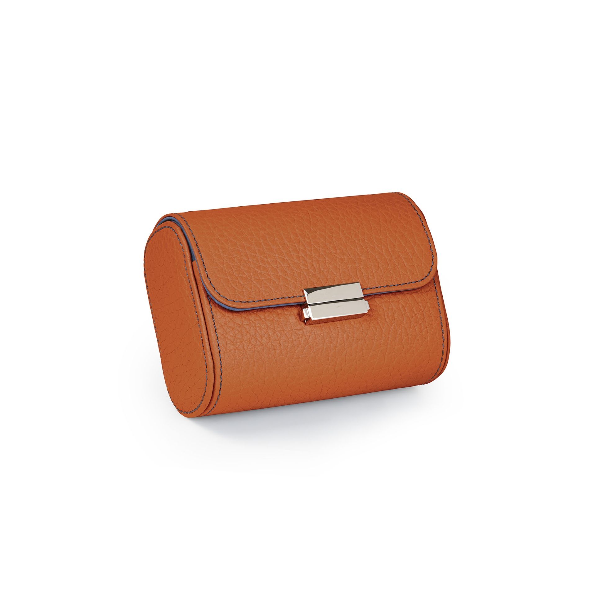 Scatola Del Tempo Pochette 2 Posti Pelle Grana Dollaro/Nabuk Orange Int. Jeans Edizione Astrua  POCHETTE2