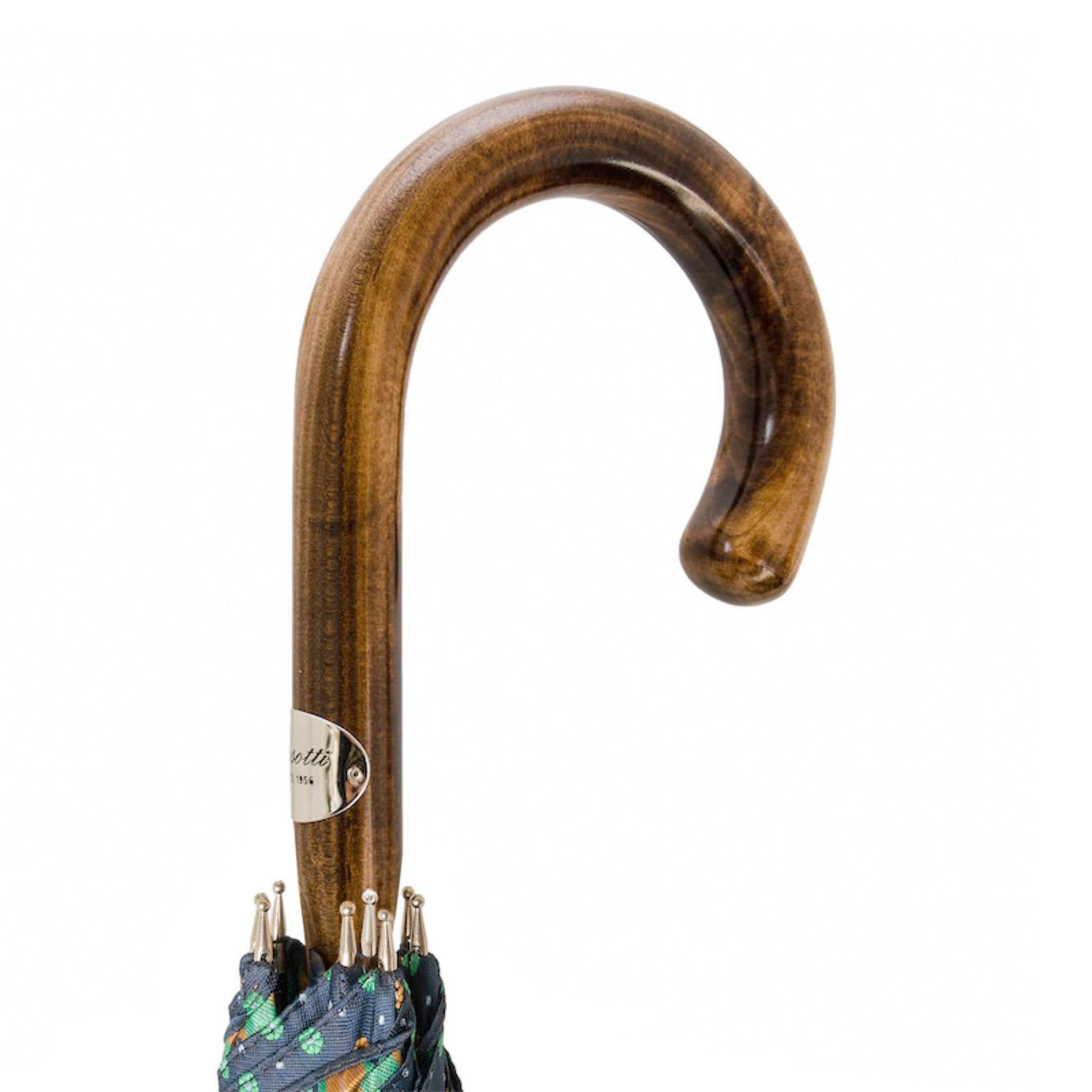 PASOTTI Ombrello Da Uomo Su Misura Blu Fiori Arancioni/Verdi  142*TA004013**MAPLE