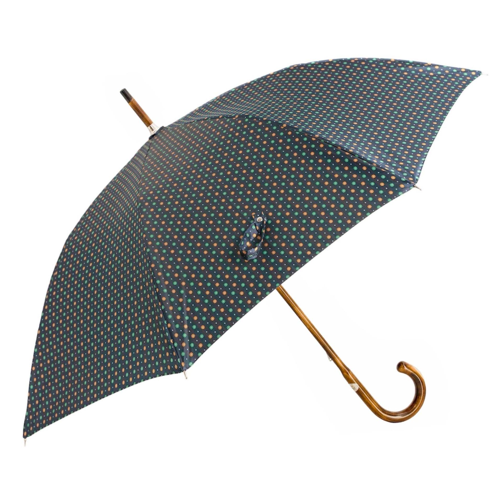 PASOTTI Ombrello Da Uomo Su Misura Blu Fiori Arancioni/Verdi  142*TA004013**MAPLE