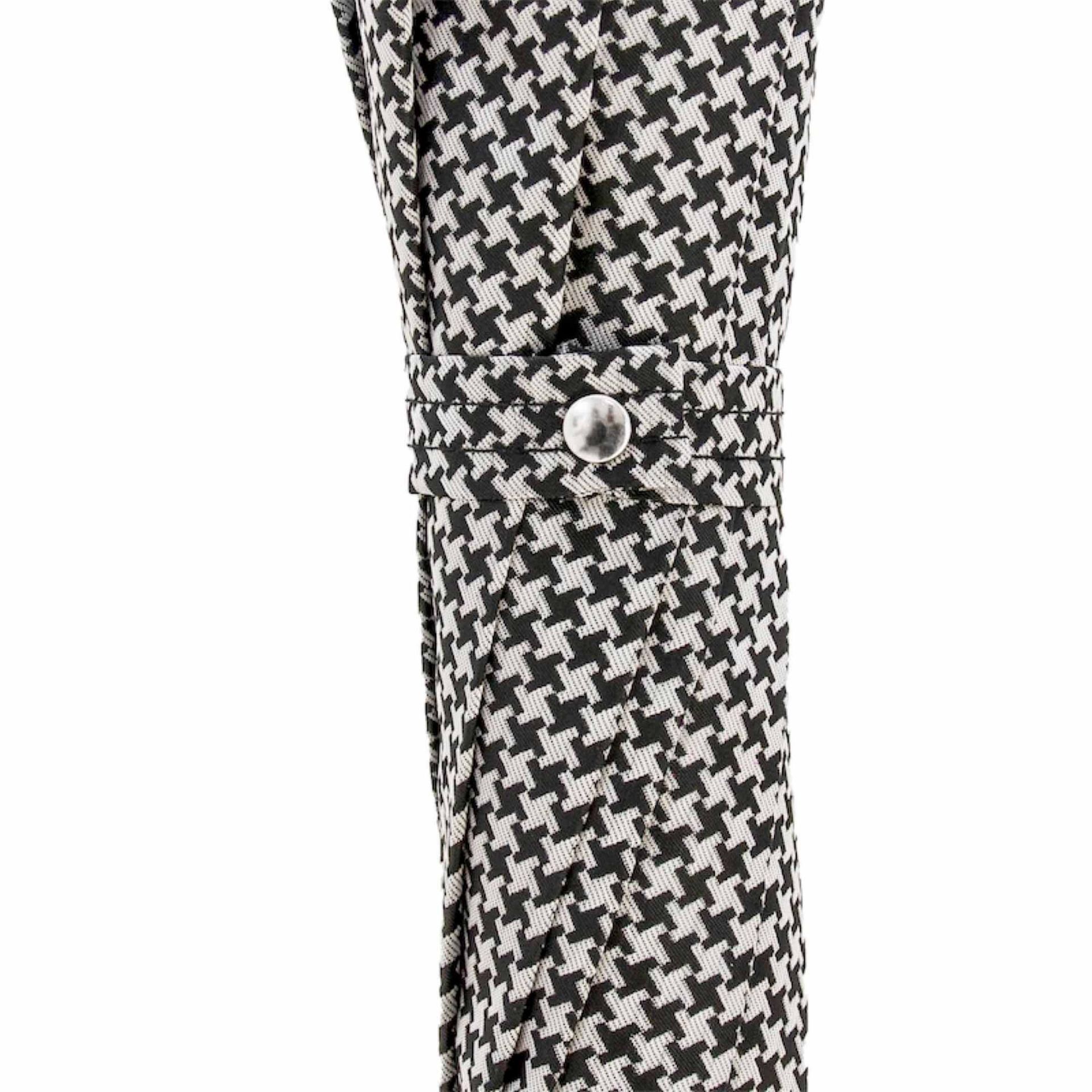 PASOTTI Ombrello Da Uomo Lux Pied De Poule Nero/Grigio  478*52682/1**N60