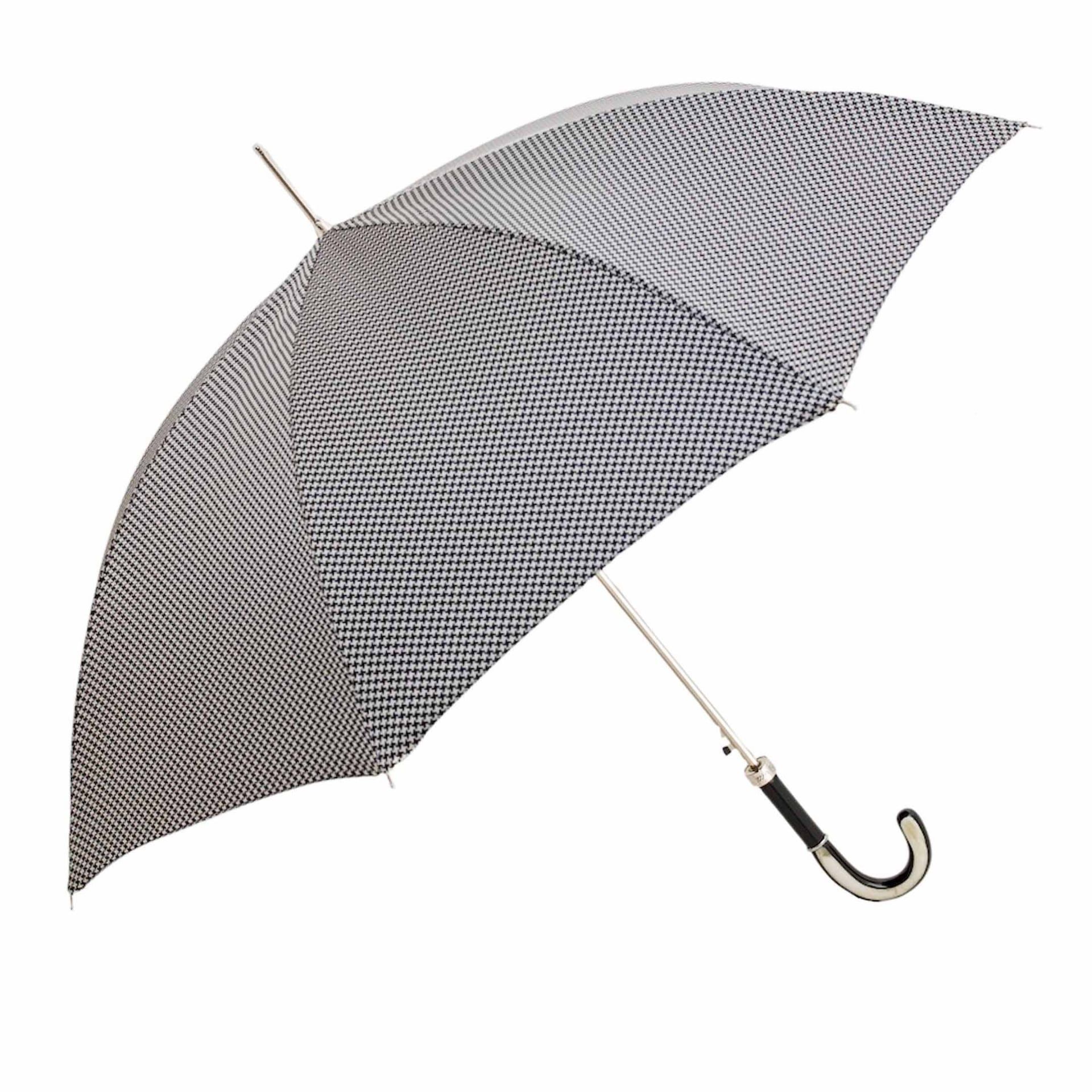 PASOTTI Ombrello Da Uomo Lux Pied De Poule Nero/Grigio  478*52682/1**N60