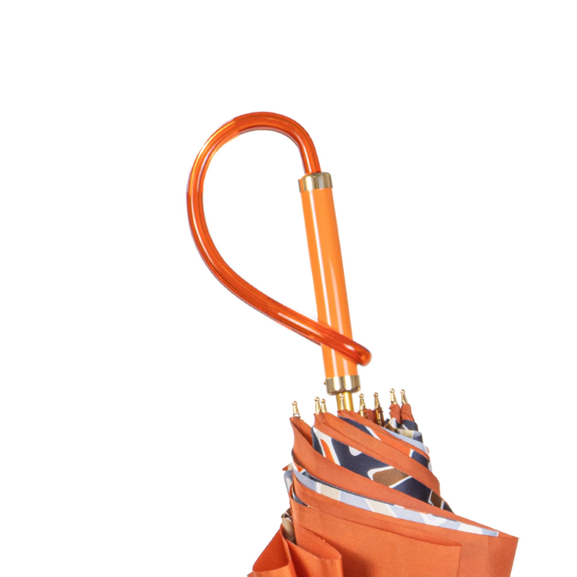 PASOTTI Ombrello Da Donna Classic Arancio Cangiante Interno Fantasia Multicolor  189*CANG-1*9N157-2*A