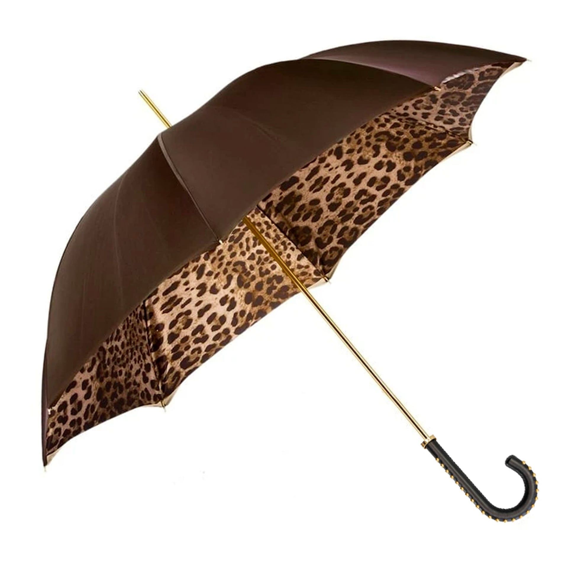 PASOTTI Ombrello Da Donna Animal Marrone Interno Leopardato  189*30*90115-5*H19