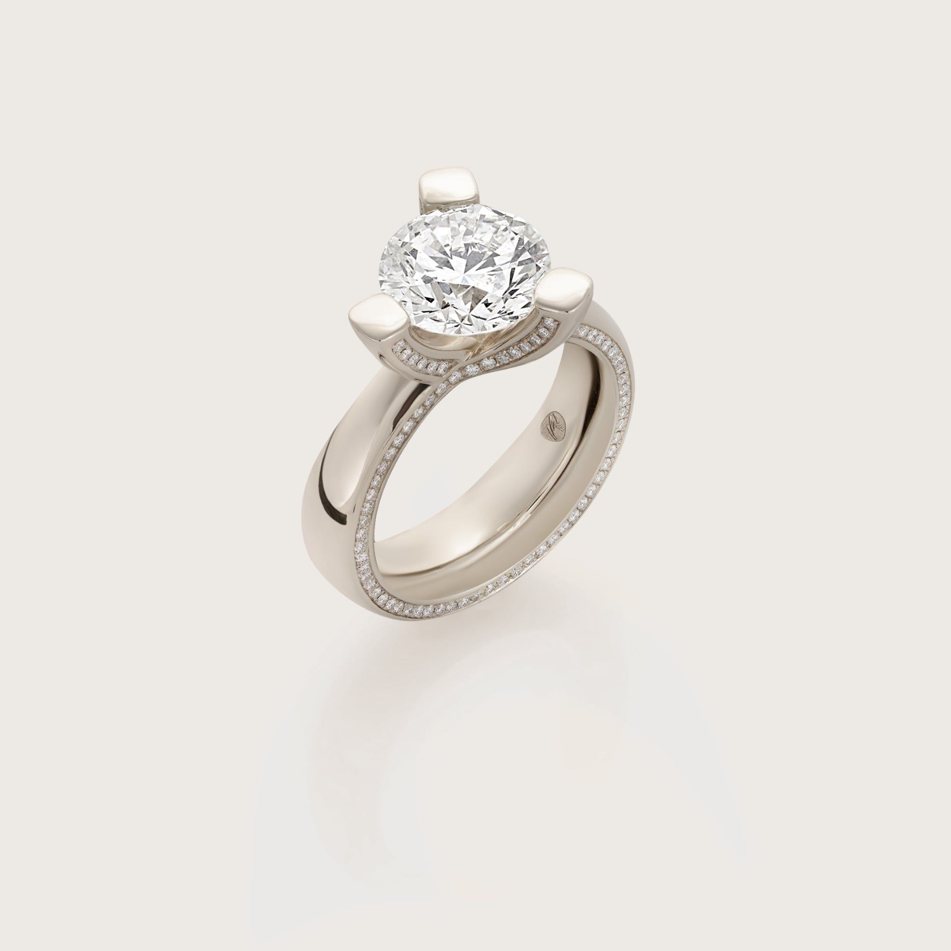 ASTRUA Anello Luce, Oro Bianco, Diamanti  L19DLDB.3