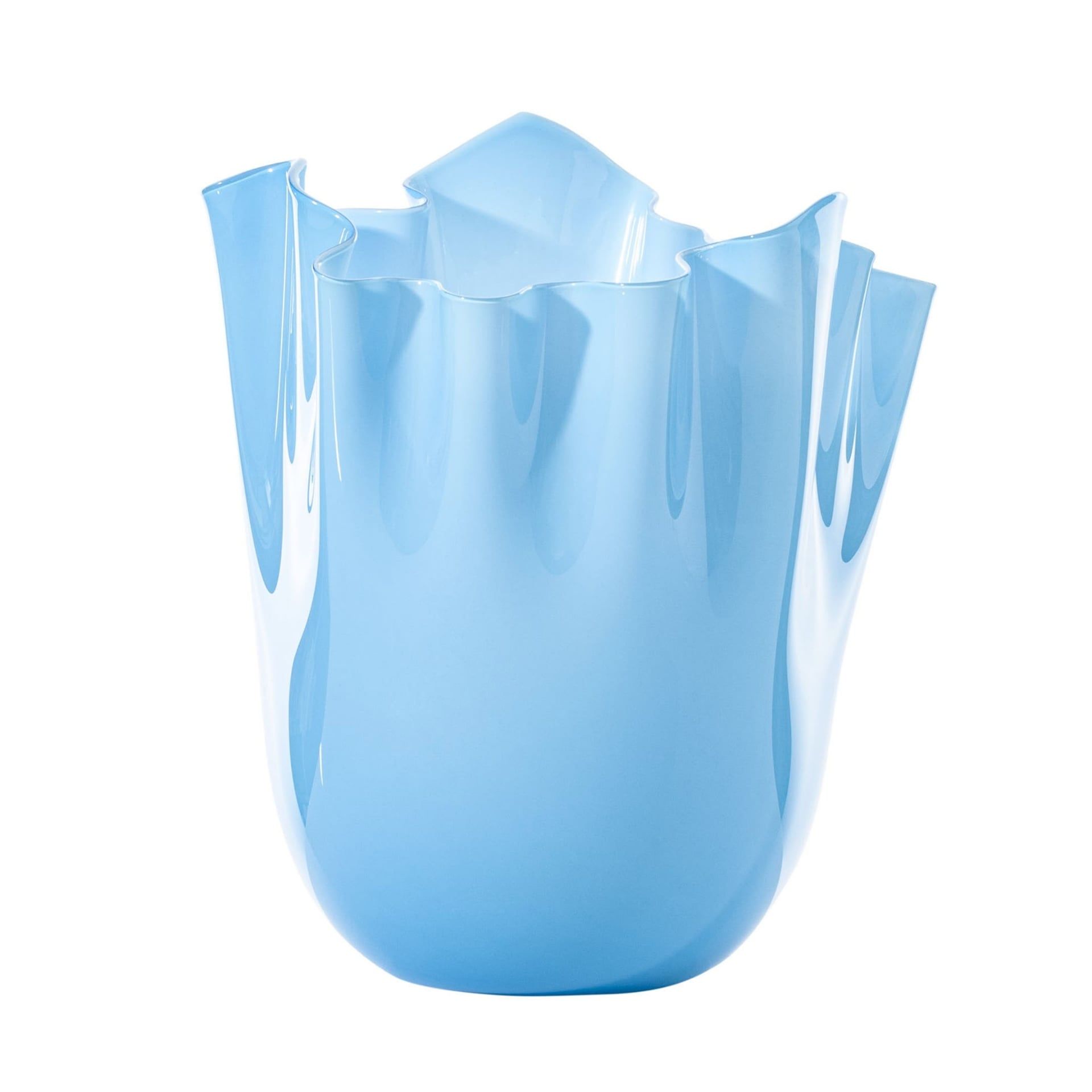 VENINI Vaso Fazzoletto Large Acquamare 23 CM - H 31 CM 700.00