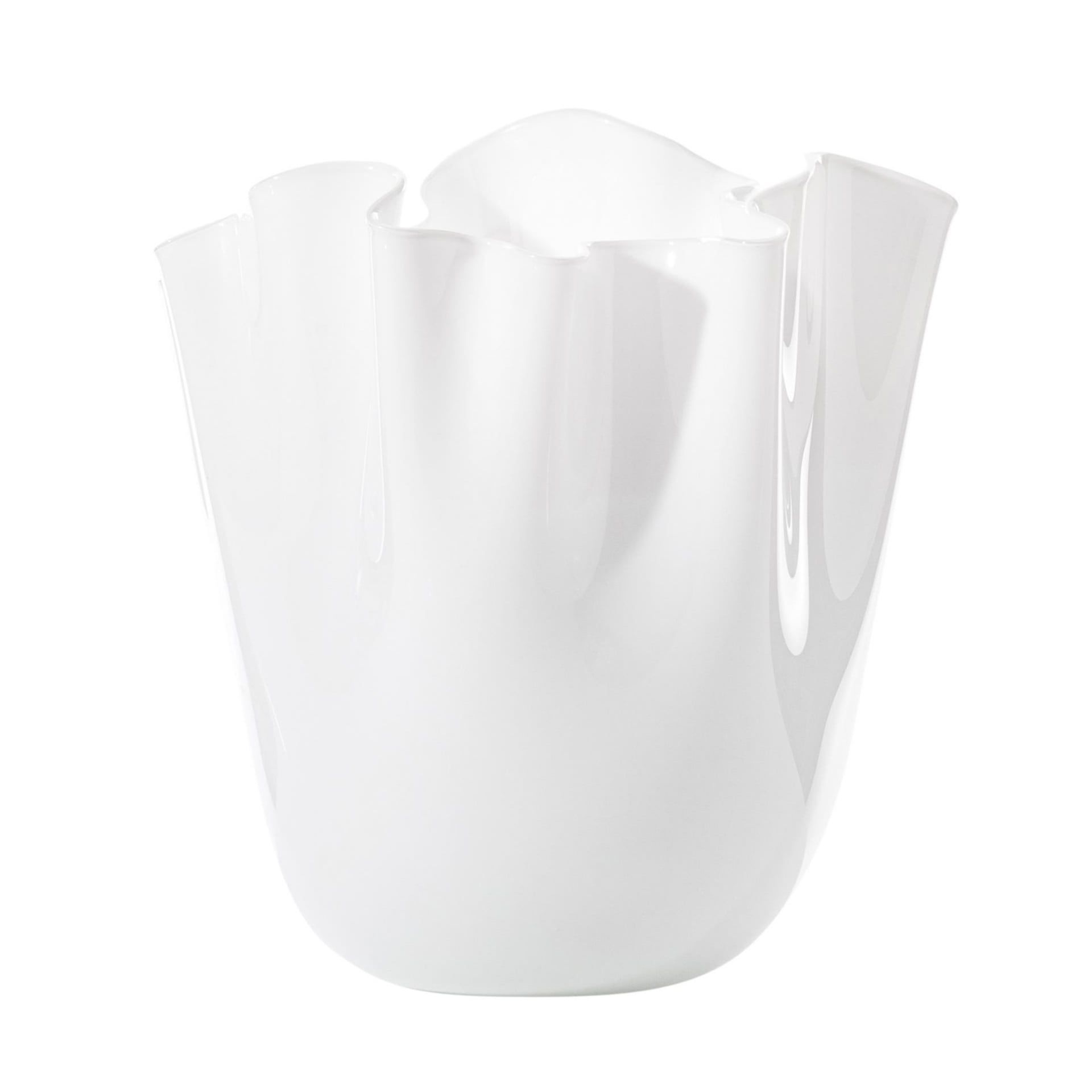 VENINI Vaso Fazzoletto Large Lattimo 23 CM - H 31 CM 700.00