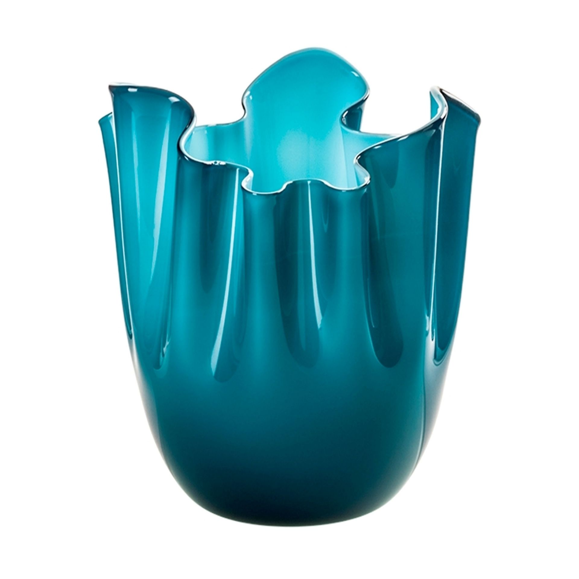 VENINI Vaso Fazzoletto Large Orizzonte/Acquamare 23 CM - H 31 CM 700.00