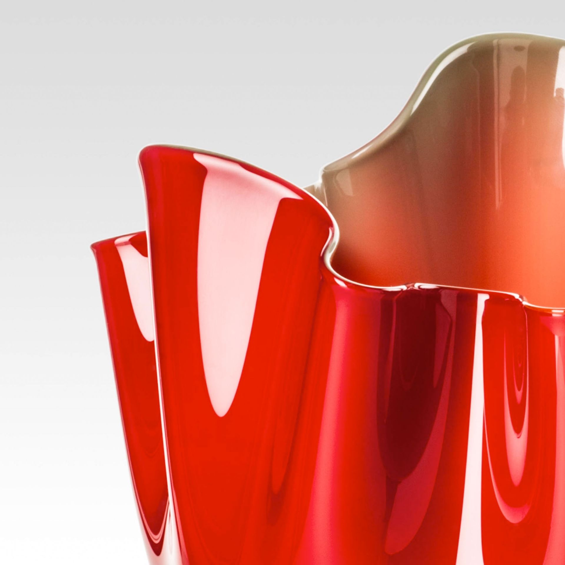 VENINI Vaso Fazzoletto Large Rosso/Verde Mela 23CM – H 31CM 700.00