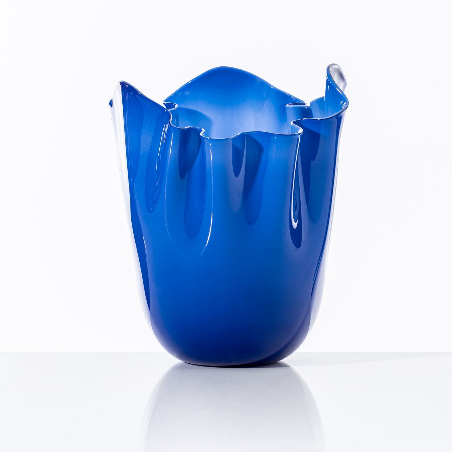 VENINI Vaso Fazzoletto Large Zaffiro  23 CM - H 31 CM 700.00