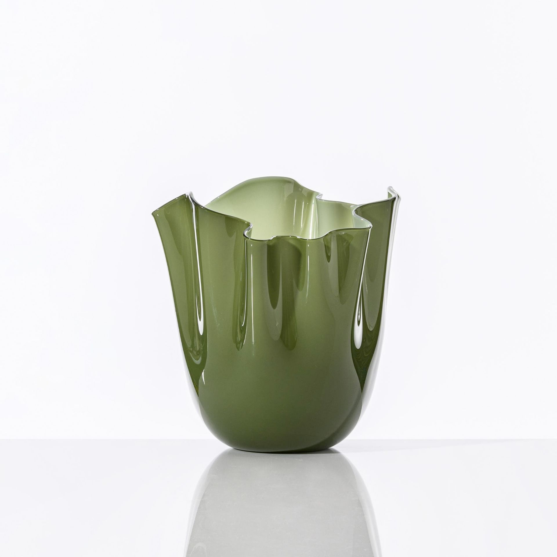 VENINI Vaso Fazzoletto Medium Verde Mela 20 CM - H 24 CM 700.02