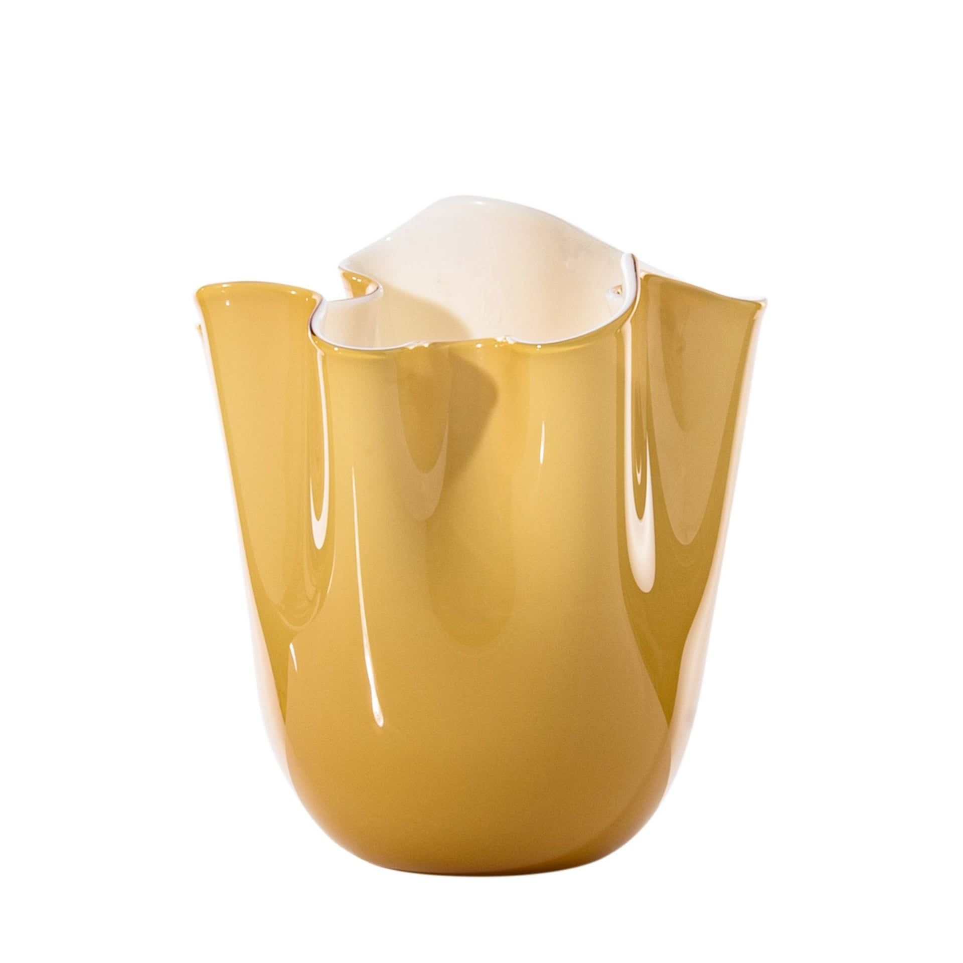 VENINI Vaso Fazzoletto Medium Ambra 20CM – H 24CM 700.02