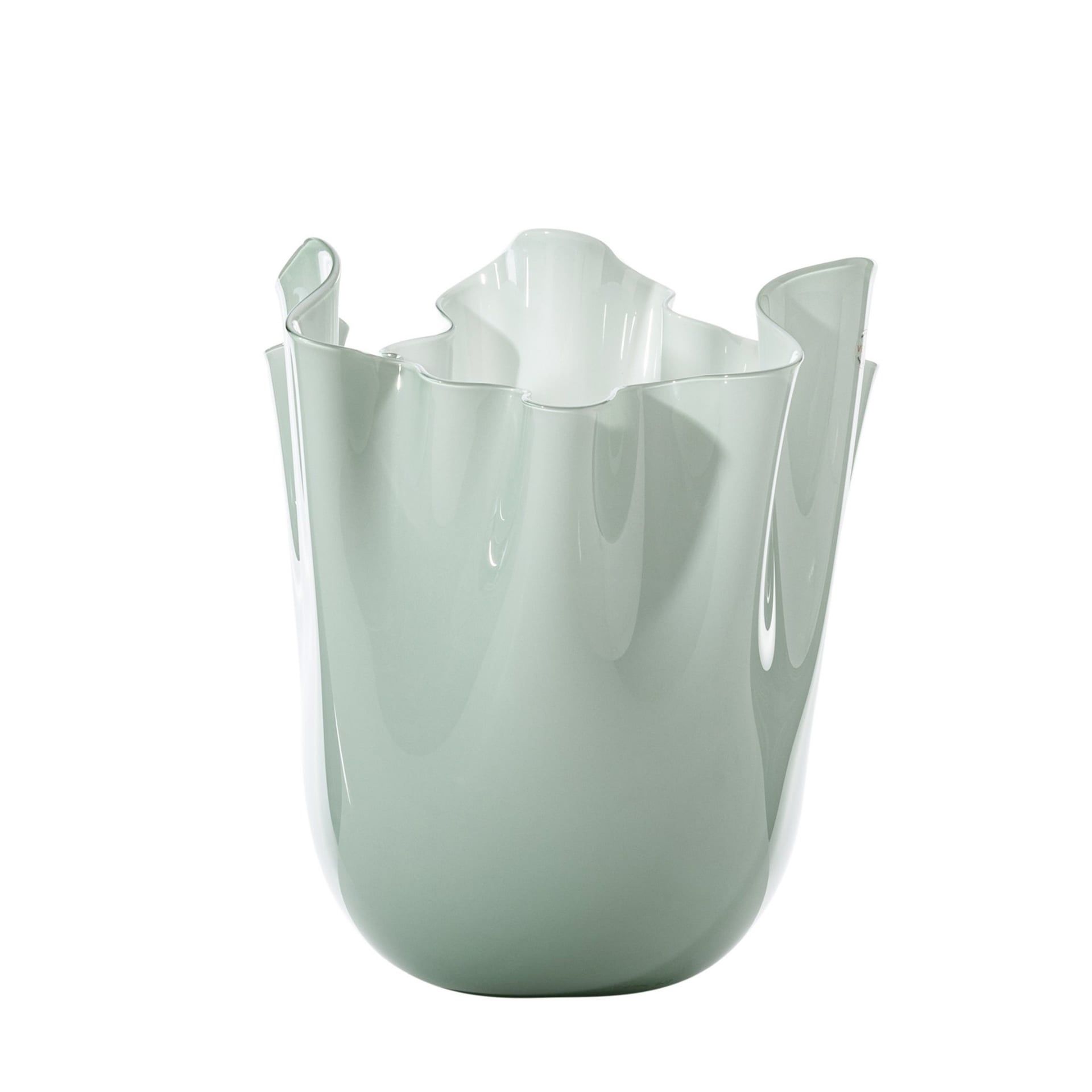 VENINI Vaso Fazzoletto Medium Verde Rio 20CM – H 24CM 700.02