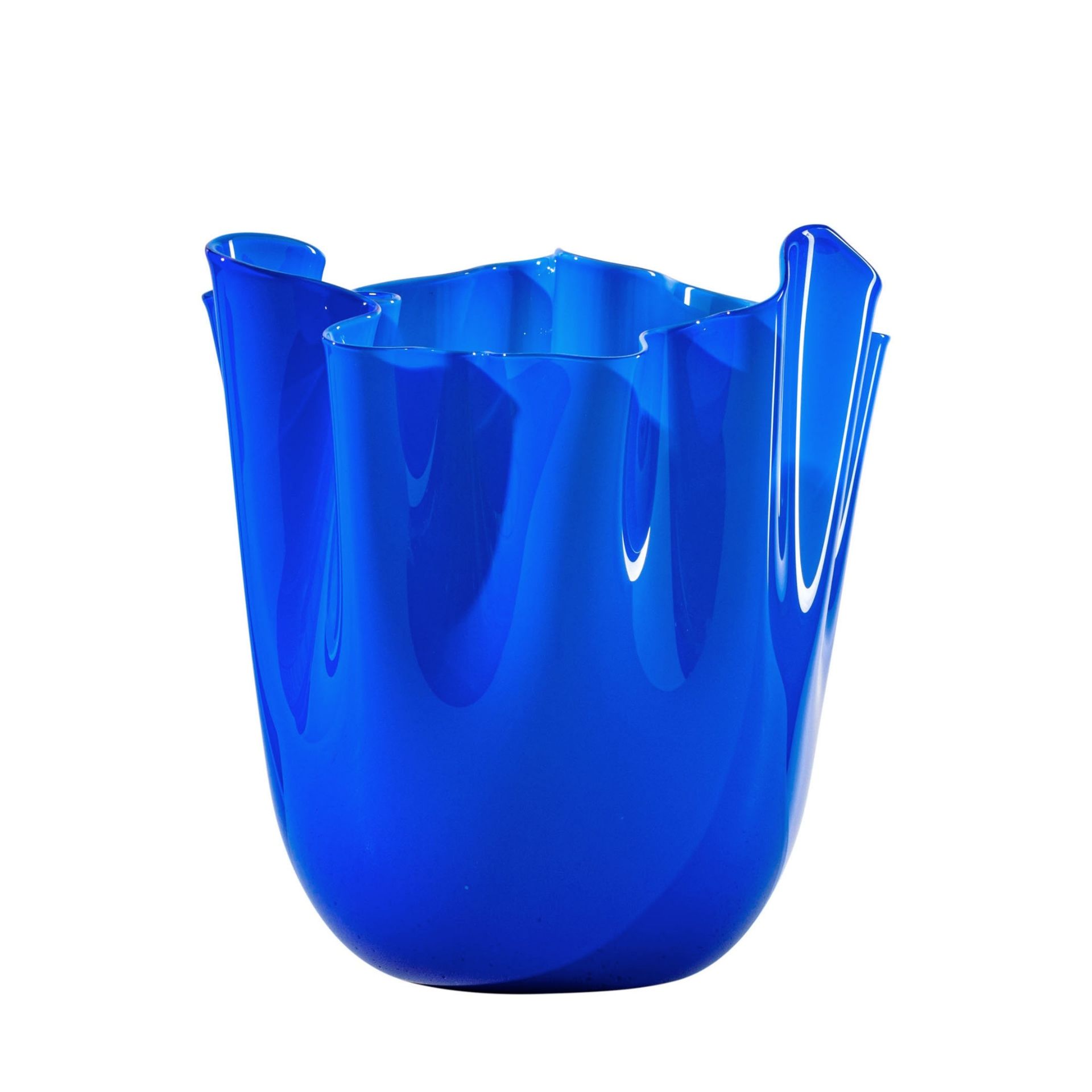 VENINI Vaso Fazzoletto Medium Zaffiro  20CM – H 24CM 700.02